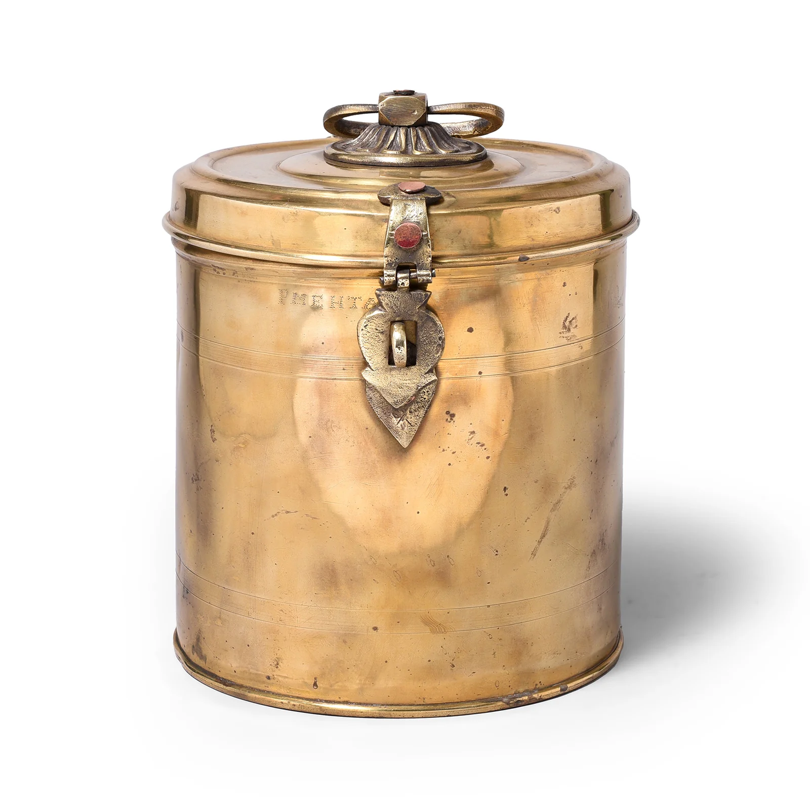 Vintage Brass Food Caddy From Bombay - Ca 1920 - Image 3