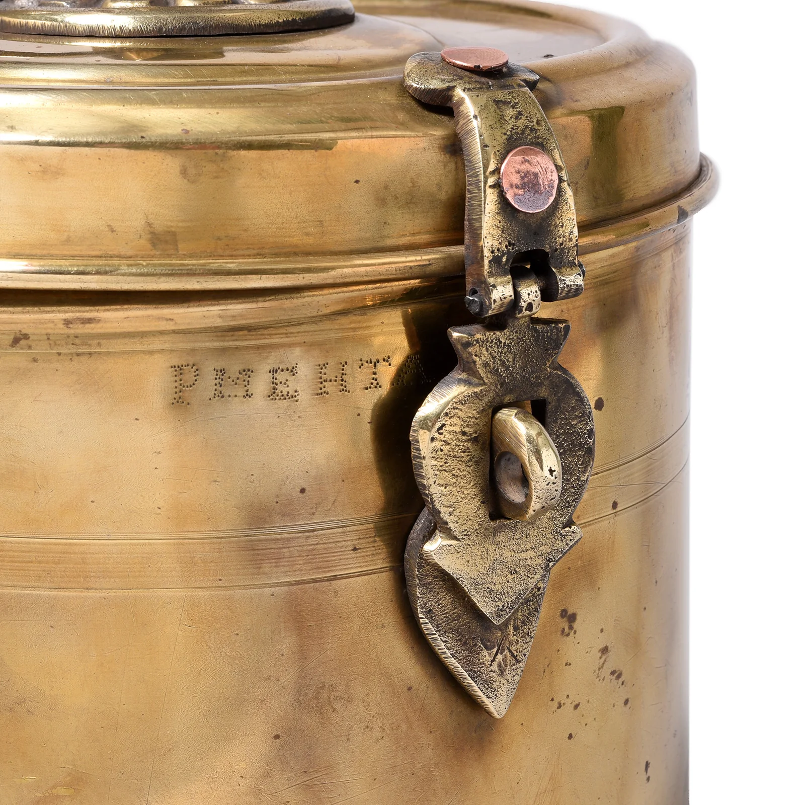 Vintage Brass Food Caddy From Bombay - Ca 1920 - Image 4