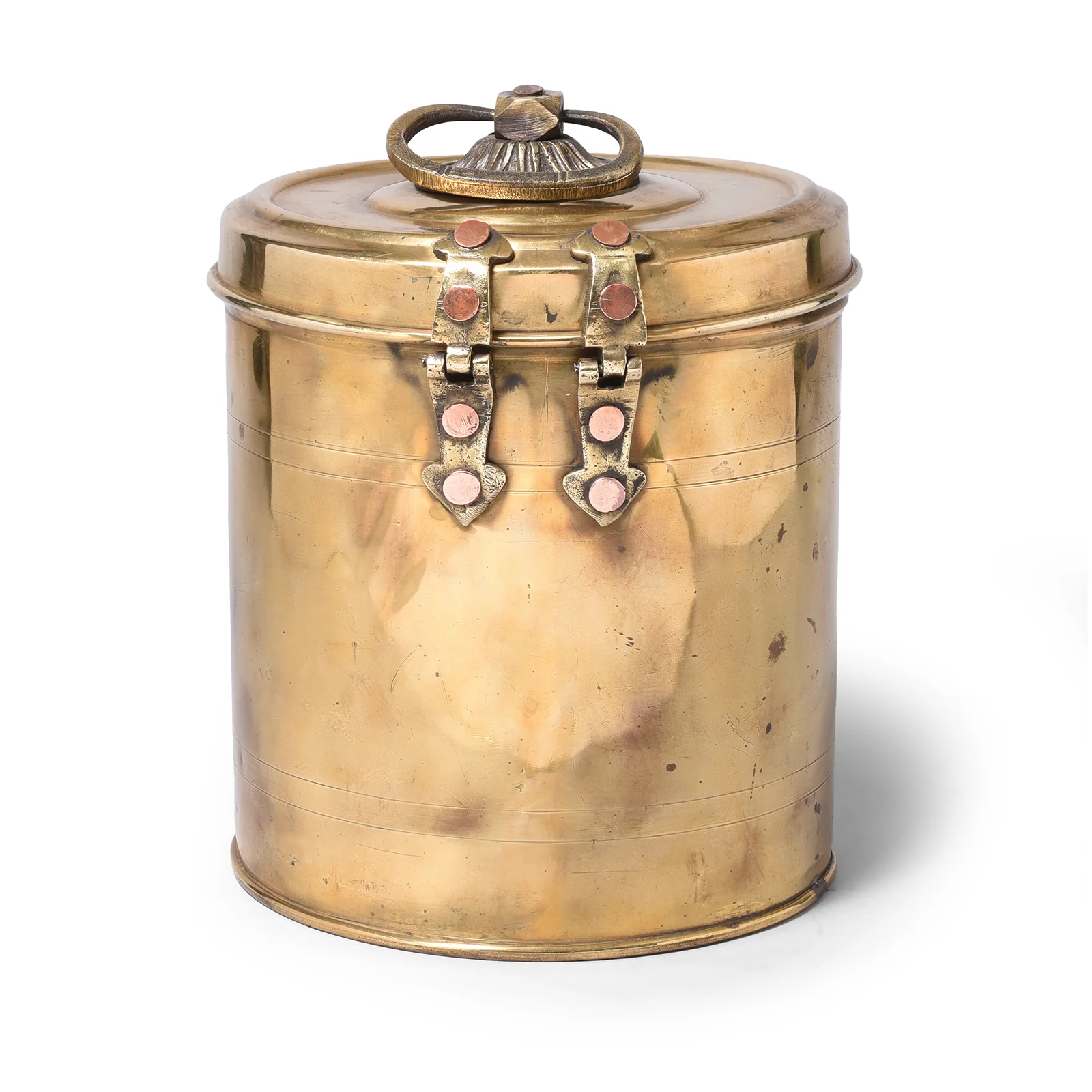 Vintage Brass Food Caddy From Bombay - Ca 1920 - Image 5