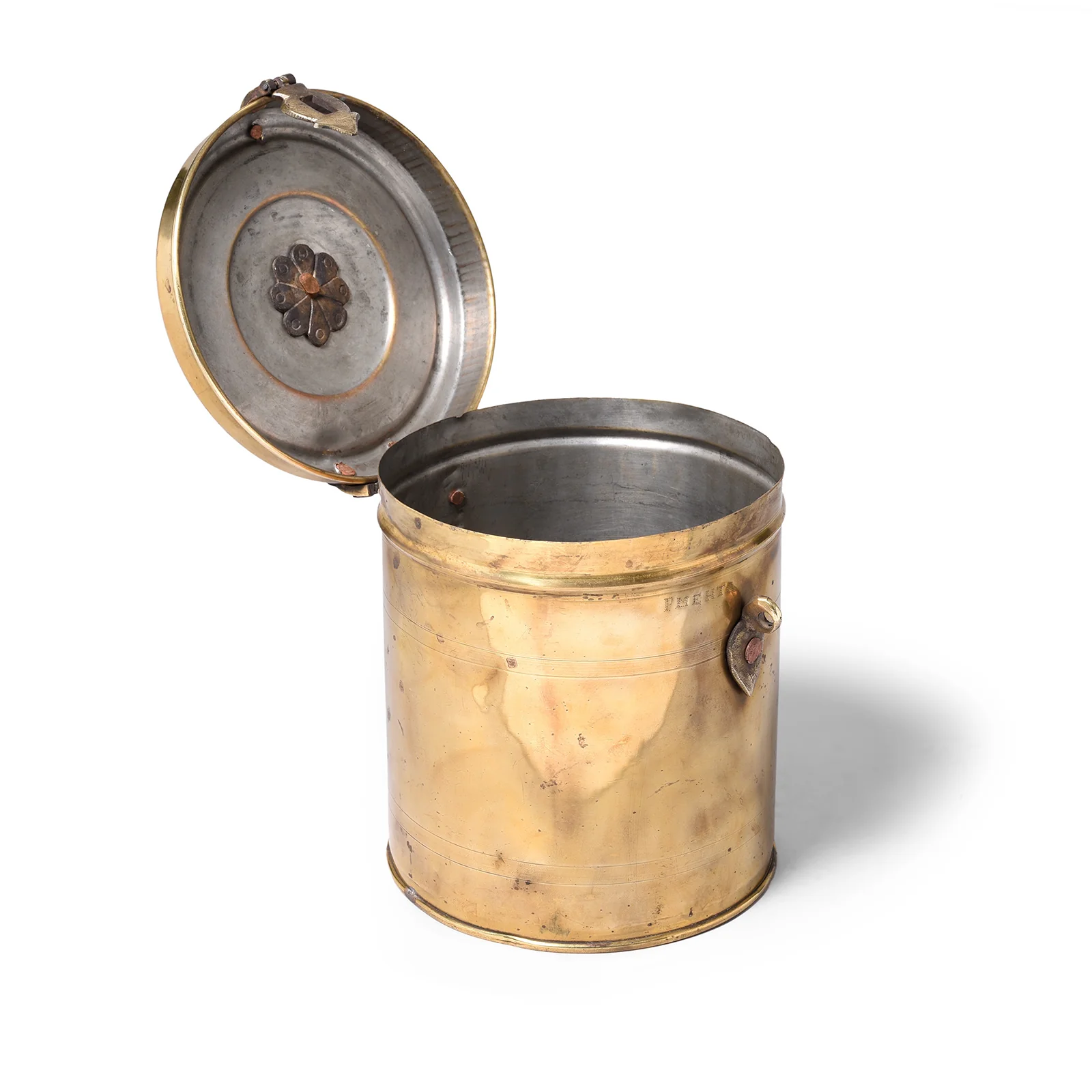 Vintage Brass Food Caddy From Bombay - Ca 1920 - Image 6