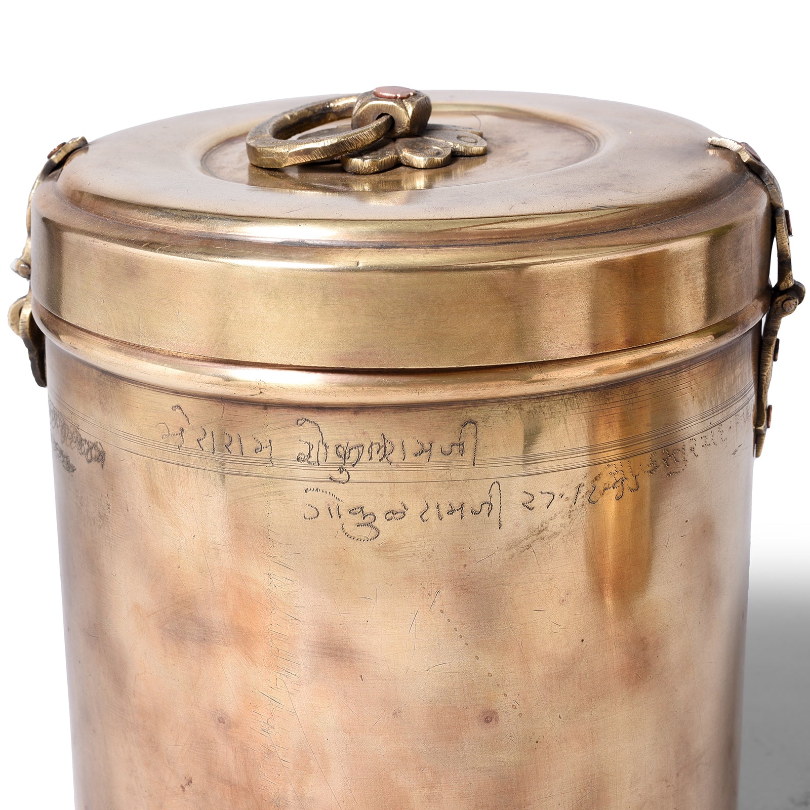 Vintage Brass Food Caddy From Bombay - Ca 1920 - Image 7