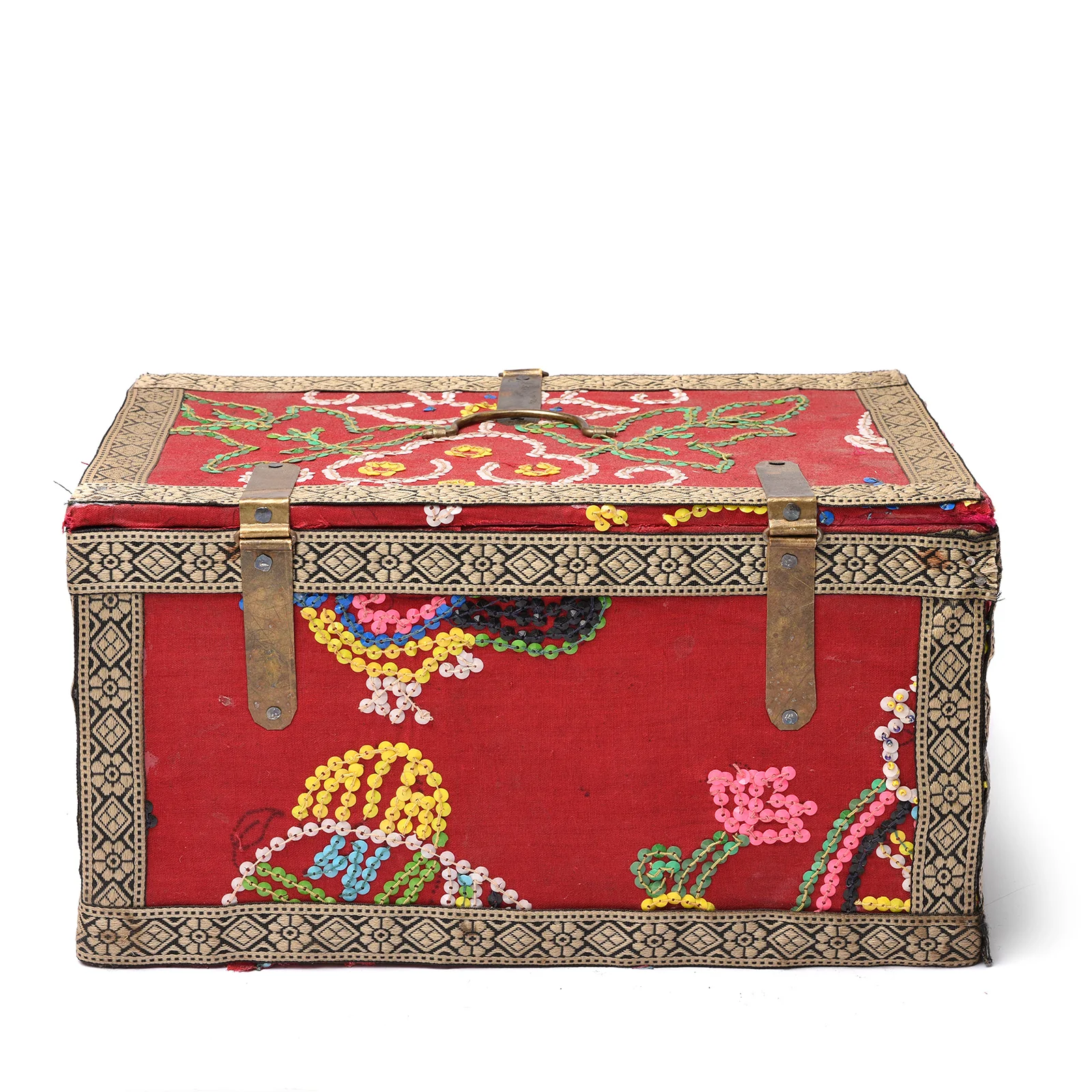 Vintage Elephant Textile Box From Rajasthan - Image 4