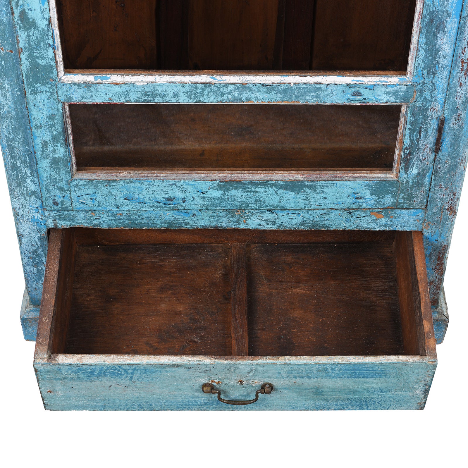Indian Painted Teak Glazed Cabinet - Ca 1920 - Image 5