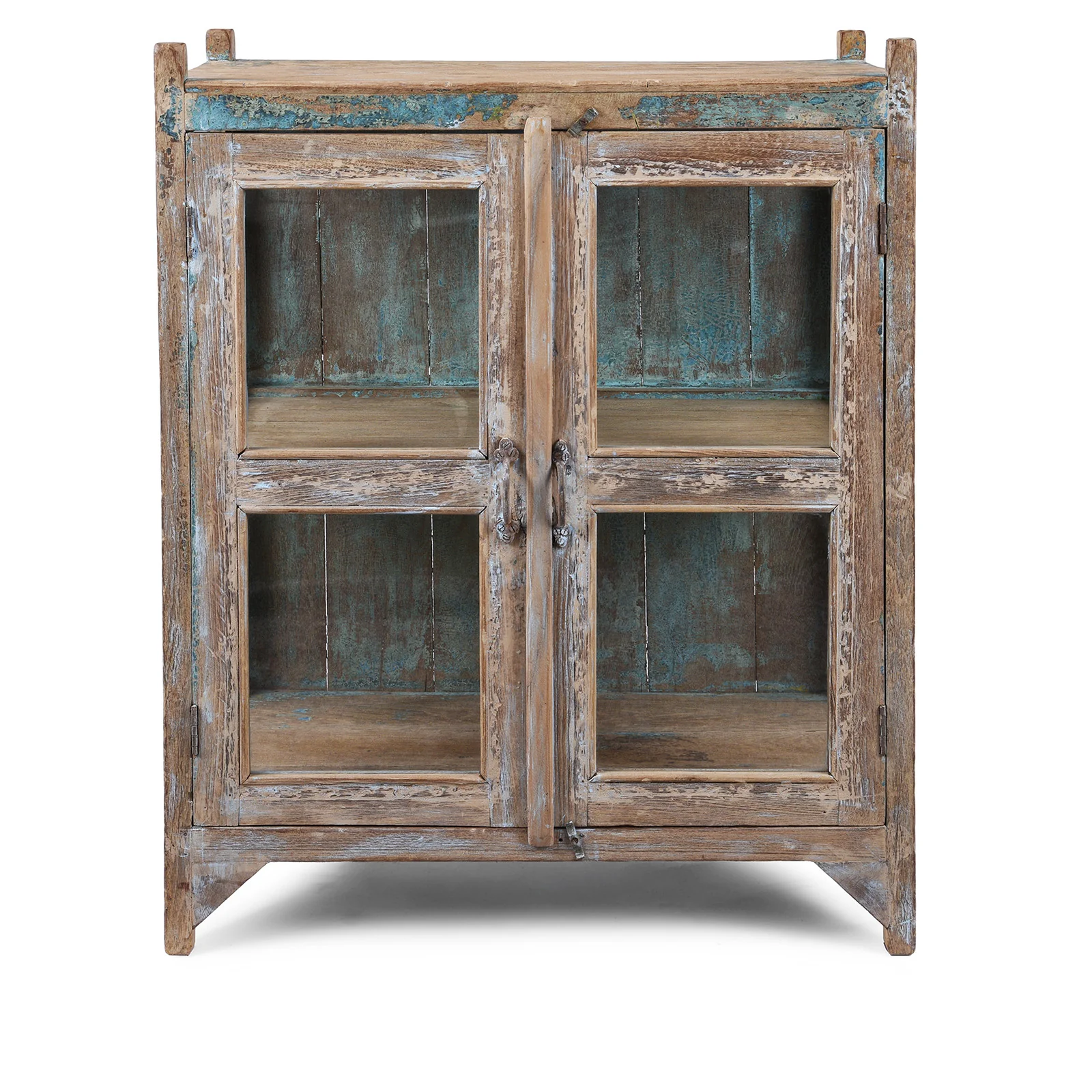 Indian Painted Glazed Book Cabinet - Ca 1940