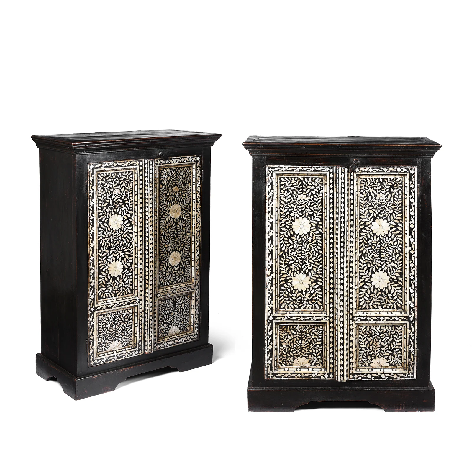 Vintage Mother of Pearl Inlay Side Cabinet - Image 2