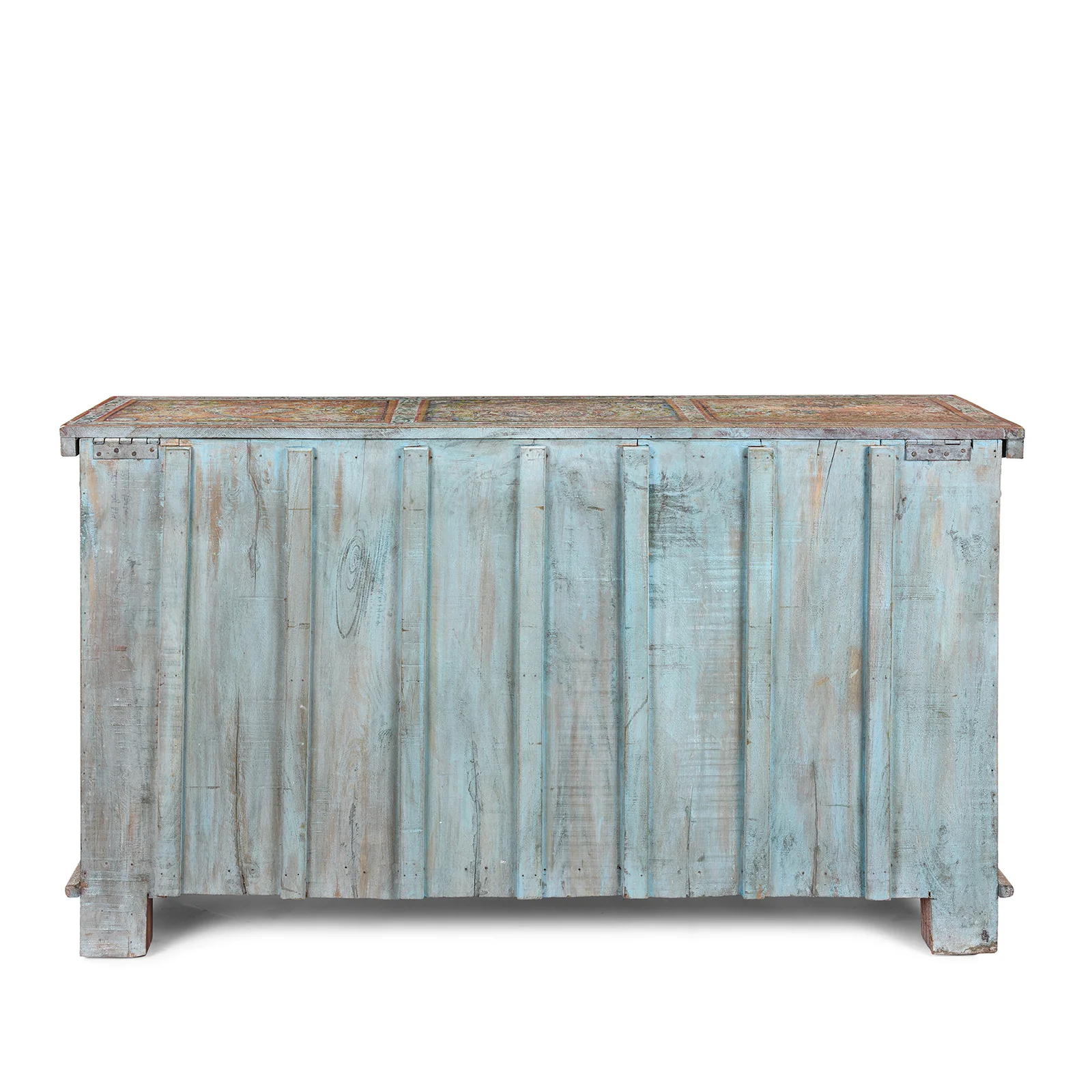 Vintage Painted Indian Pithara Console Chest - Image 12