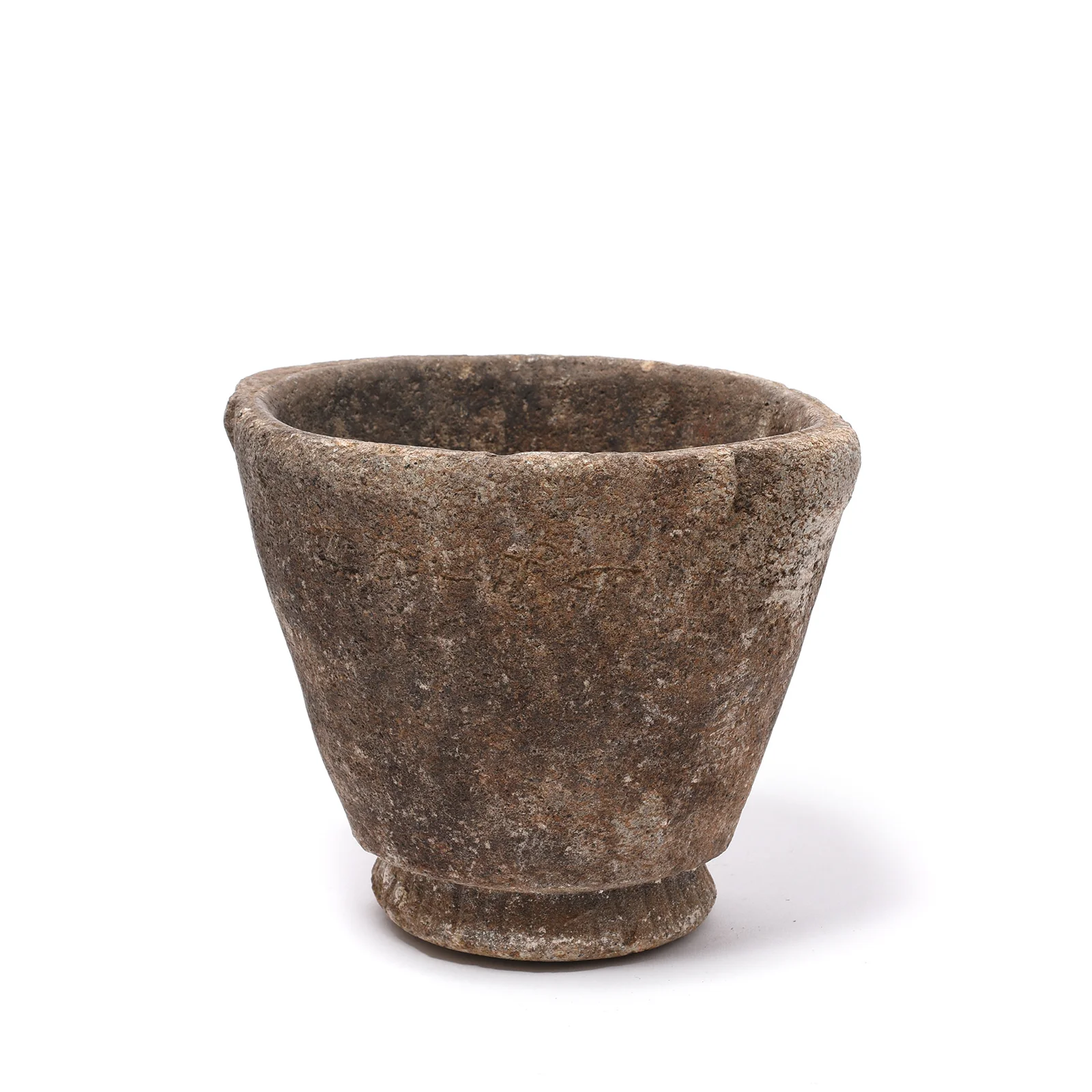 Vintage Indian Stone Plant Pot - Ca 1920's - Image 4