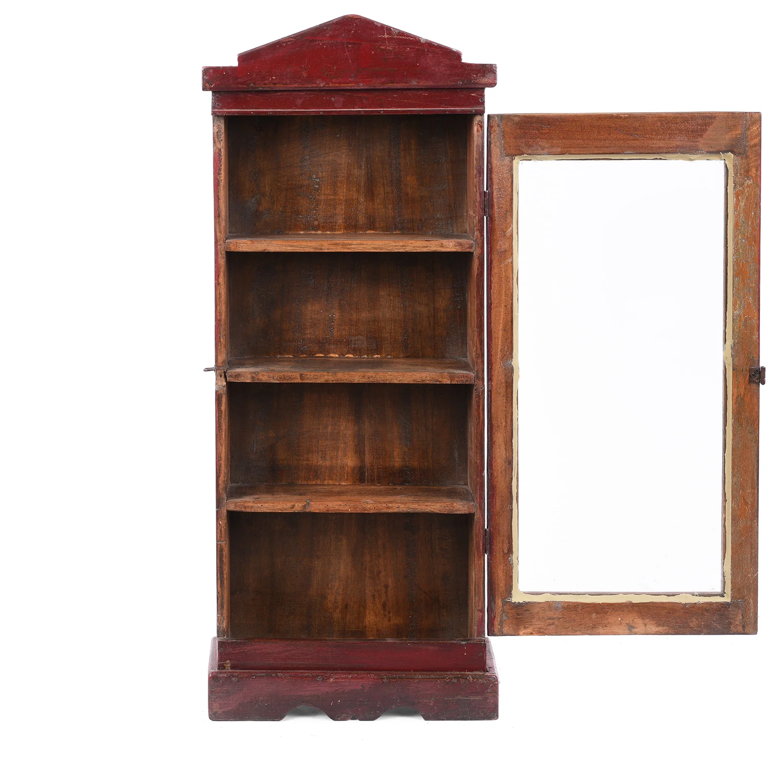 Tall Teak Glazed Wall Cabinet - Ca 1930 - Image 2