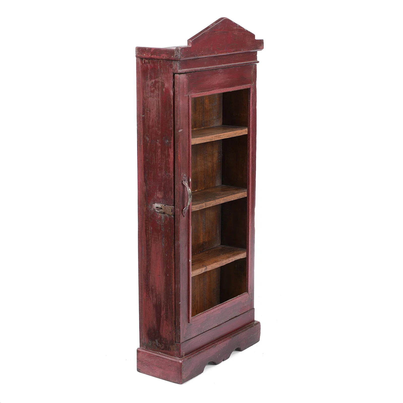 Tall Teak Glazed Wall Cabinet - Ca 1930 - Image 4
