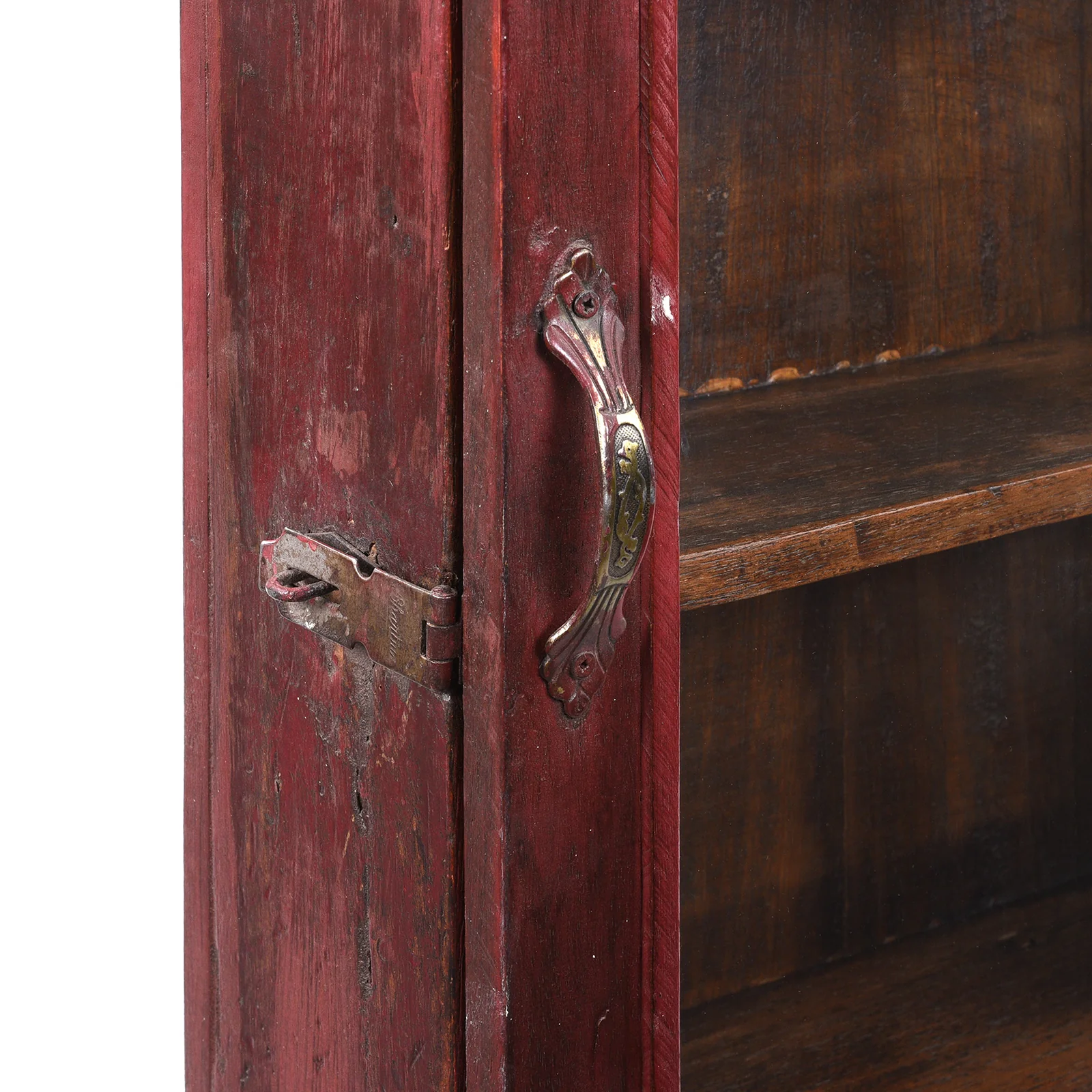 Tall Teak Glazed Wall Cabinet - Ca 1930 - Image 5