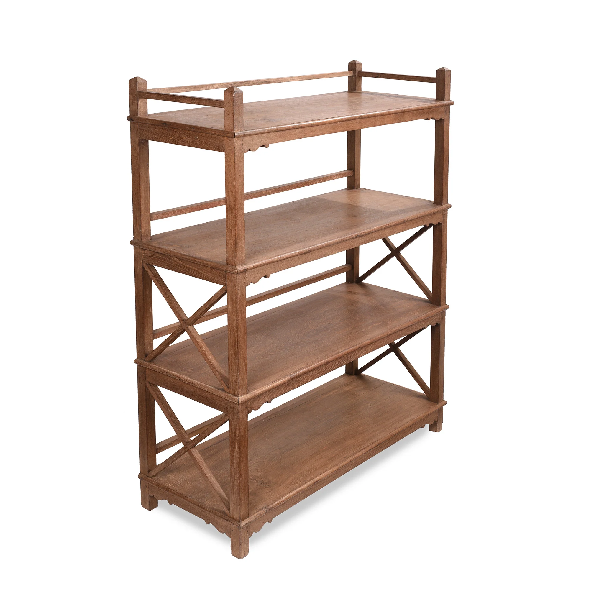 Vintage Indian Teak Shelf - Ca 1930 - Image 5