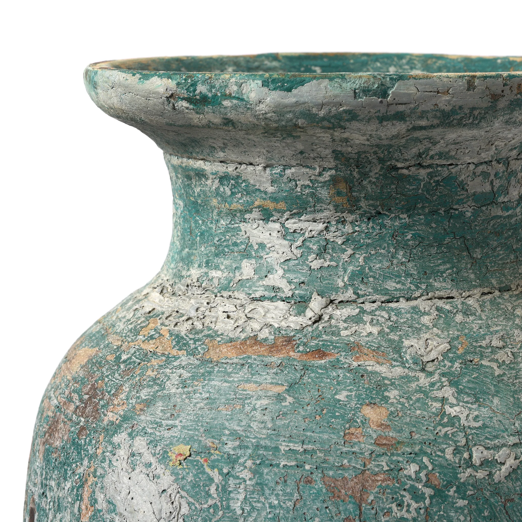 Painted Vintage Wood Pot From Kullu - Ca 1950's - Image 2