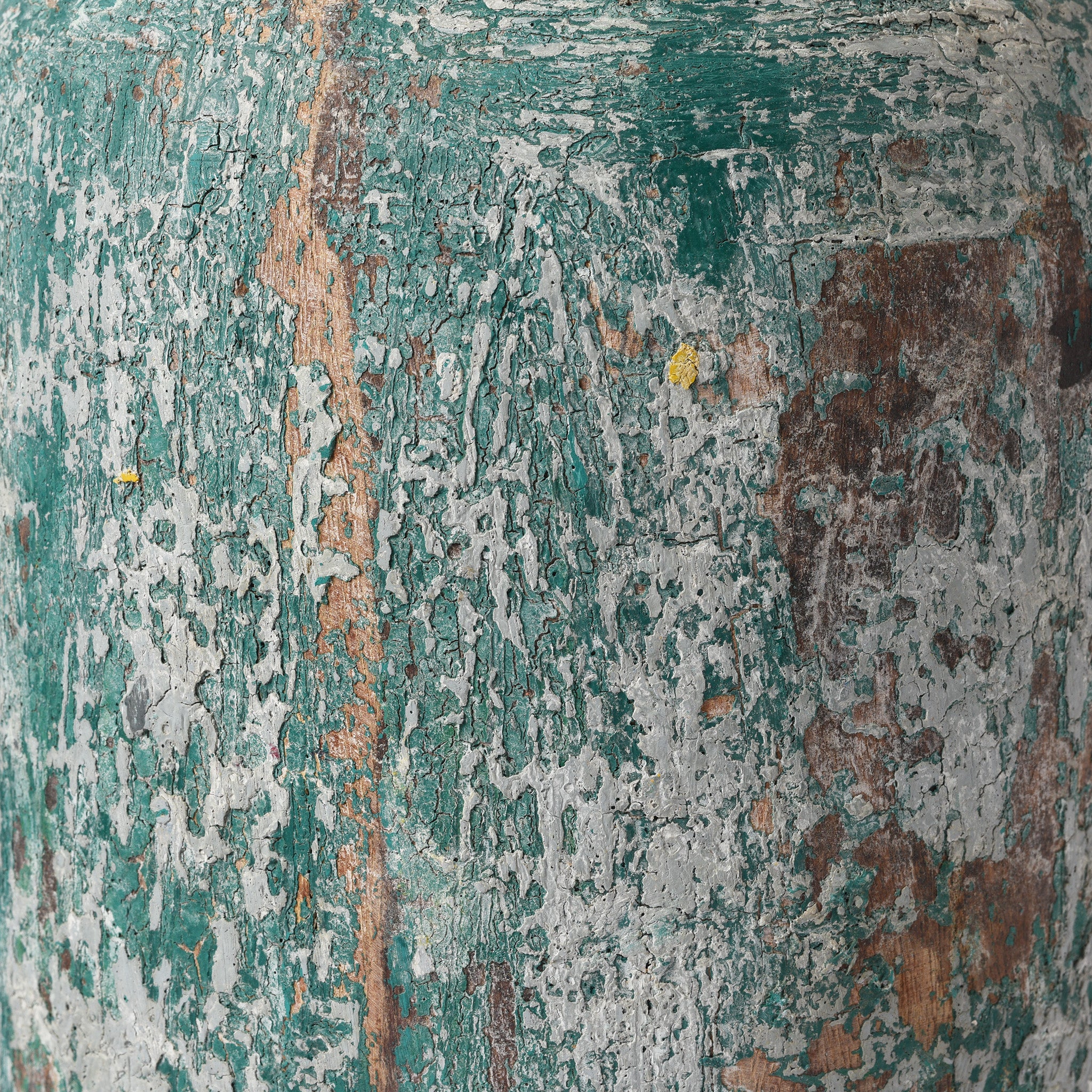 Painted Vintage Wood Pot From Kullu - Ca 1950's - Image 3