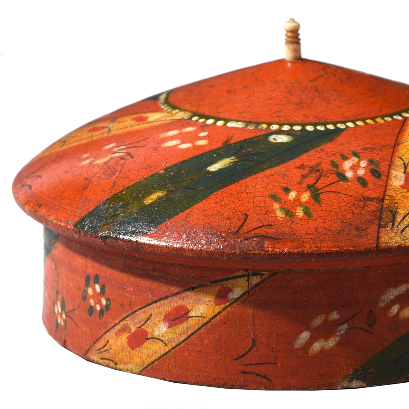 Vintage Lacquer Pot from Rajasthan - Ca 1930's - Image 4