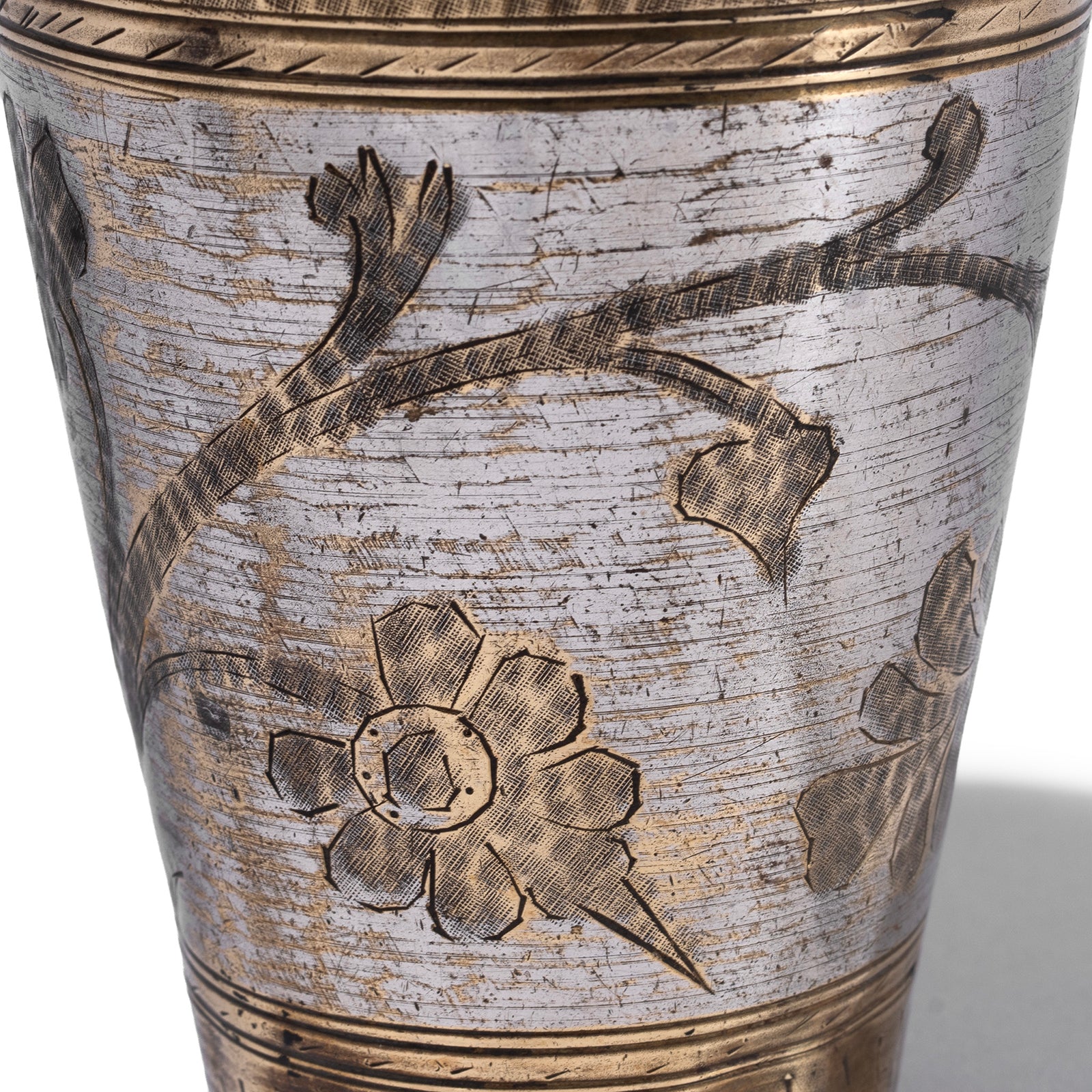 Vintage Lassi Cup - Nickel Plated Engraved Brass - Image 10