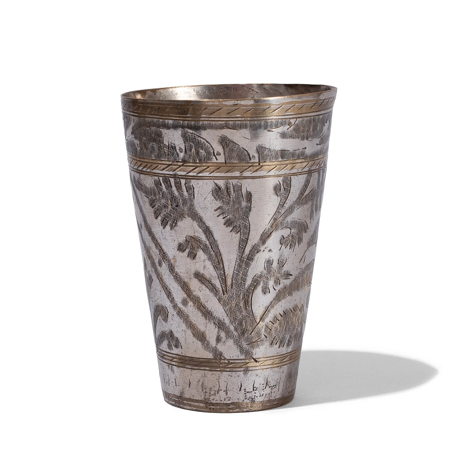 Vintage Lassi Cup - Nickel Plated Engraved Brass - Image 13