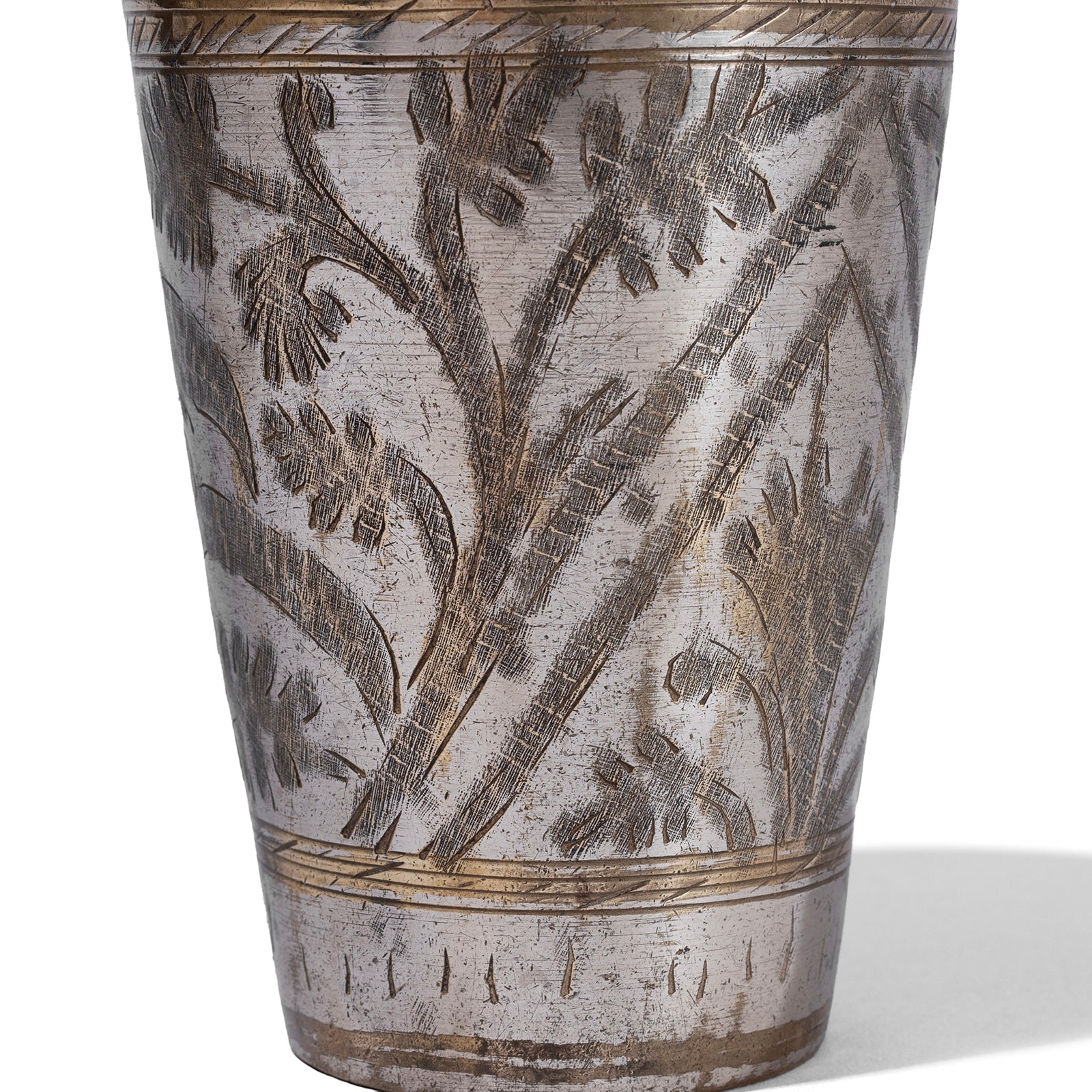 Vintage Lassi Cup - Nickel Plated Engraved Brass - Image 14