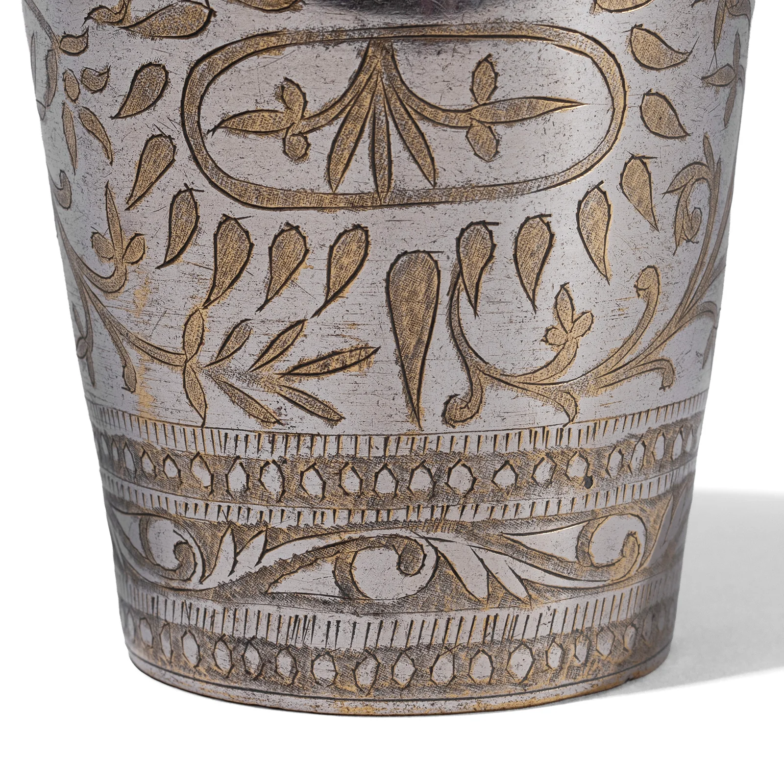 Vintage Lassi Cup - Nickel Plated Engraved Brass - Image 4