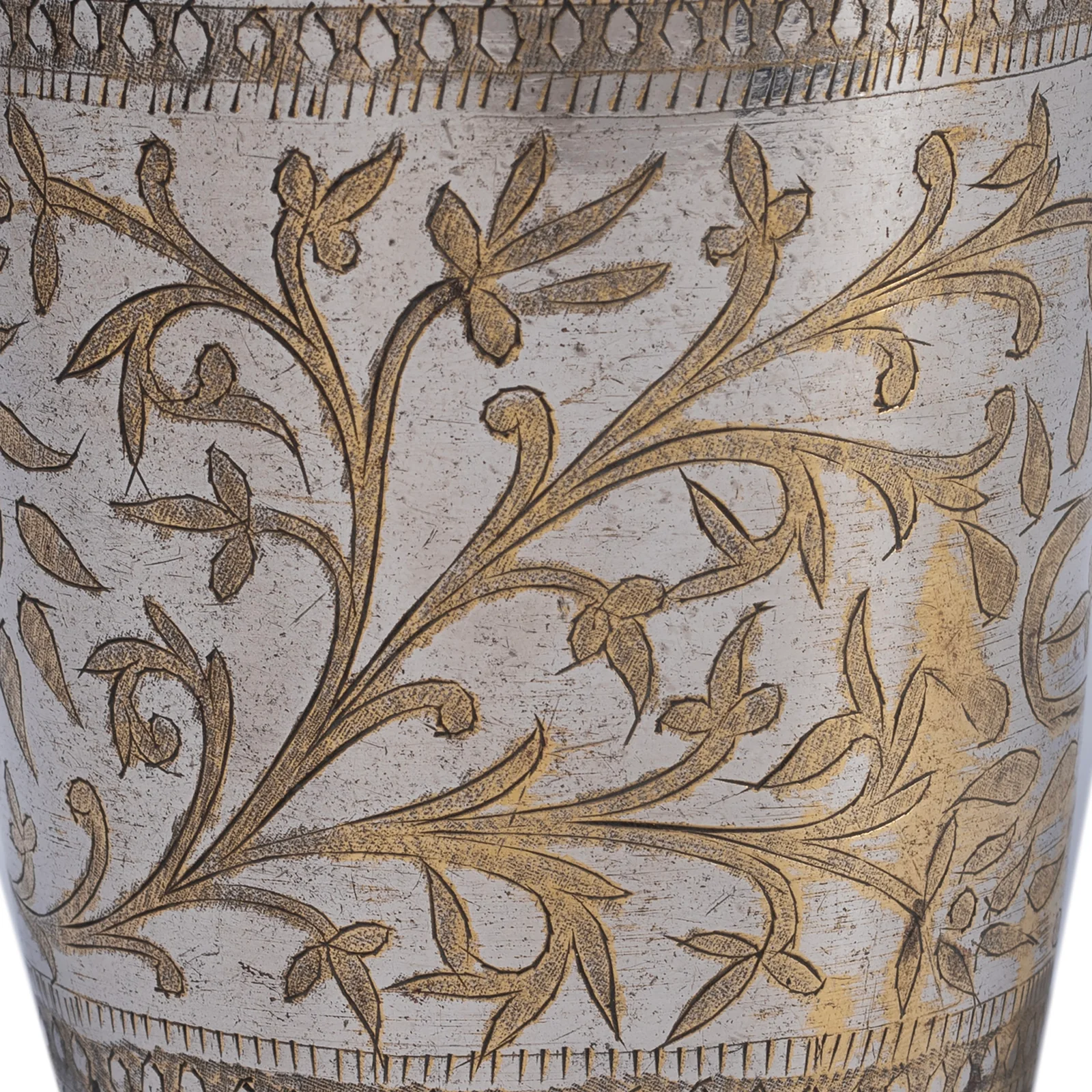 Vintage Lassi Cup - Nickel Plated Engraved Brass - Image 5