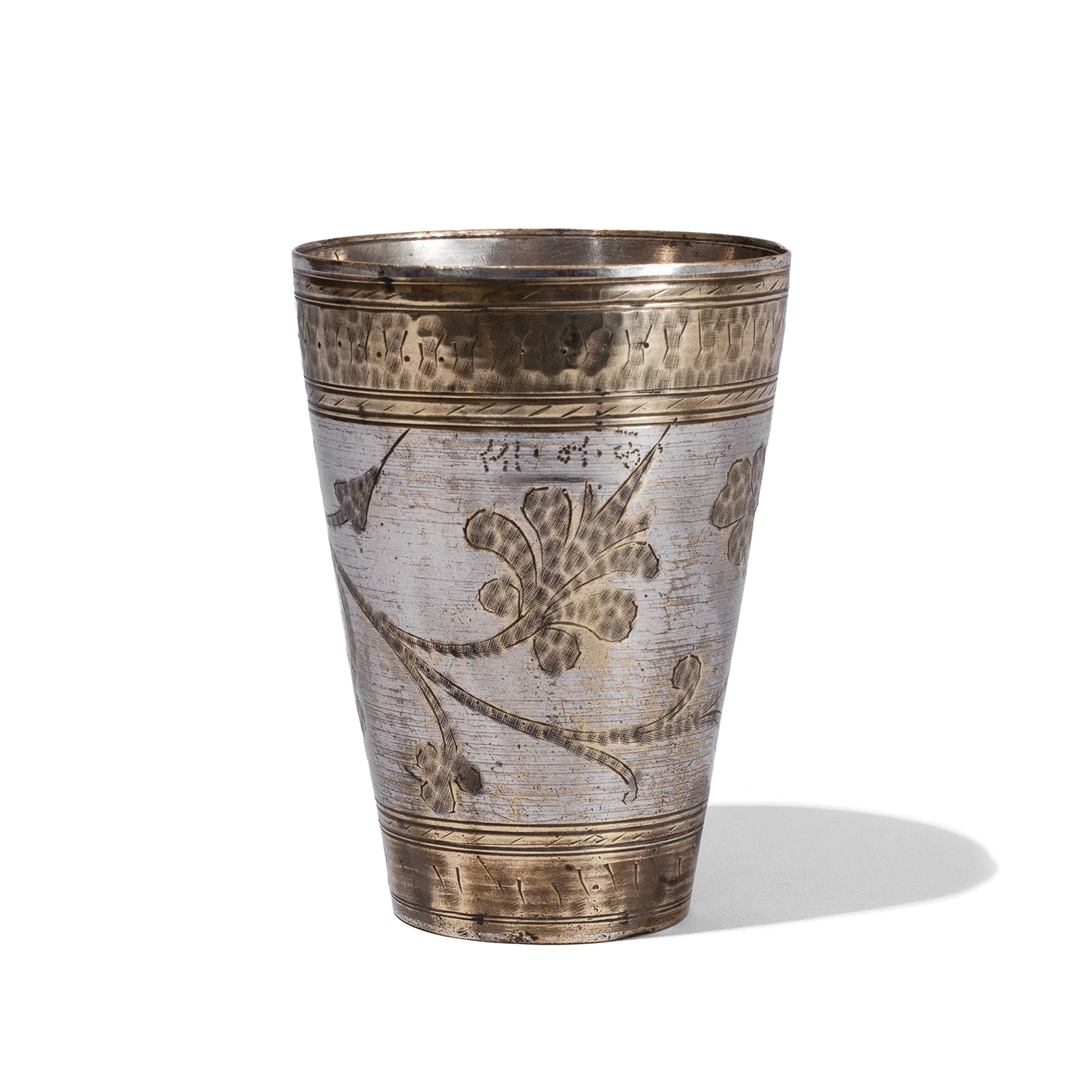 Vintage Lassi Cup - Nickel Plated Engraved Brass - Image 7