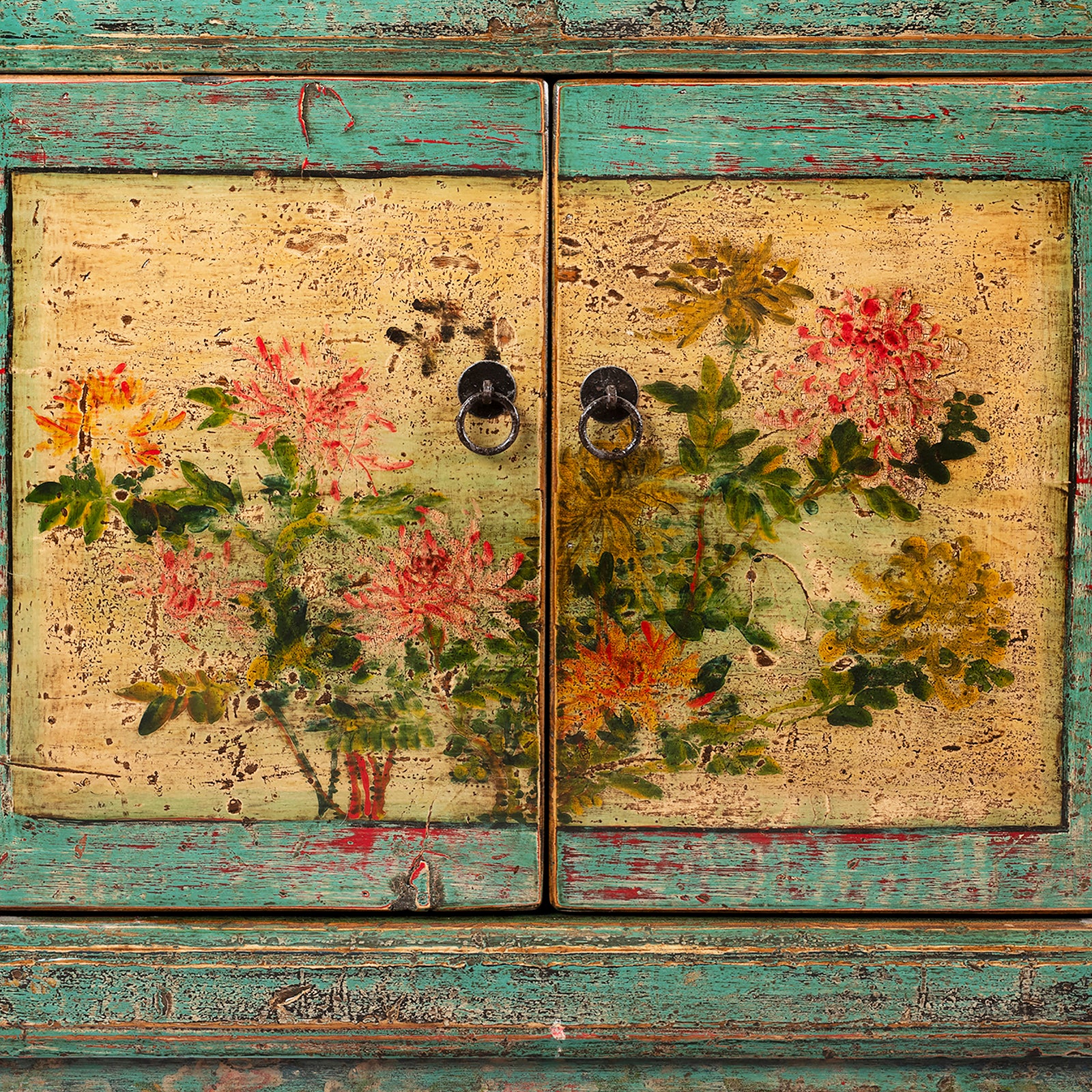 Vintage Mint Painted Sideboard From Shanxi - Image 5