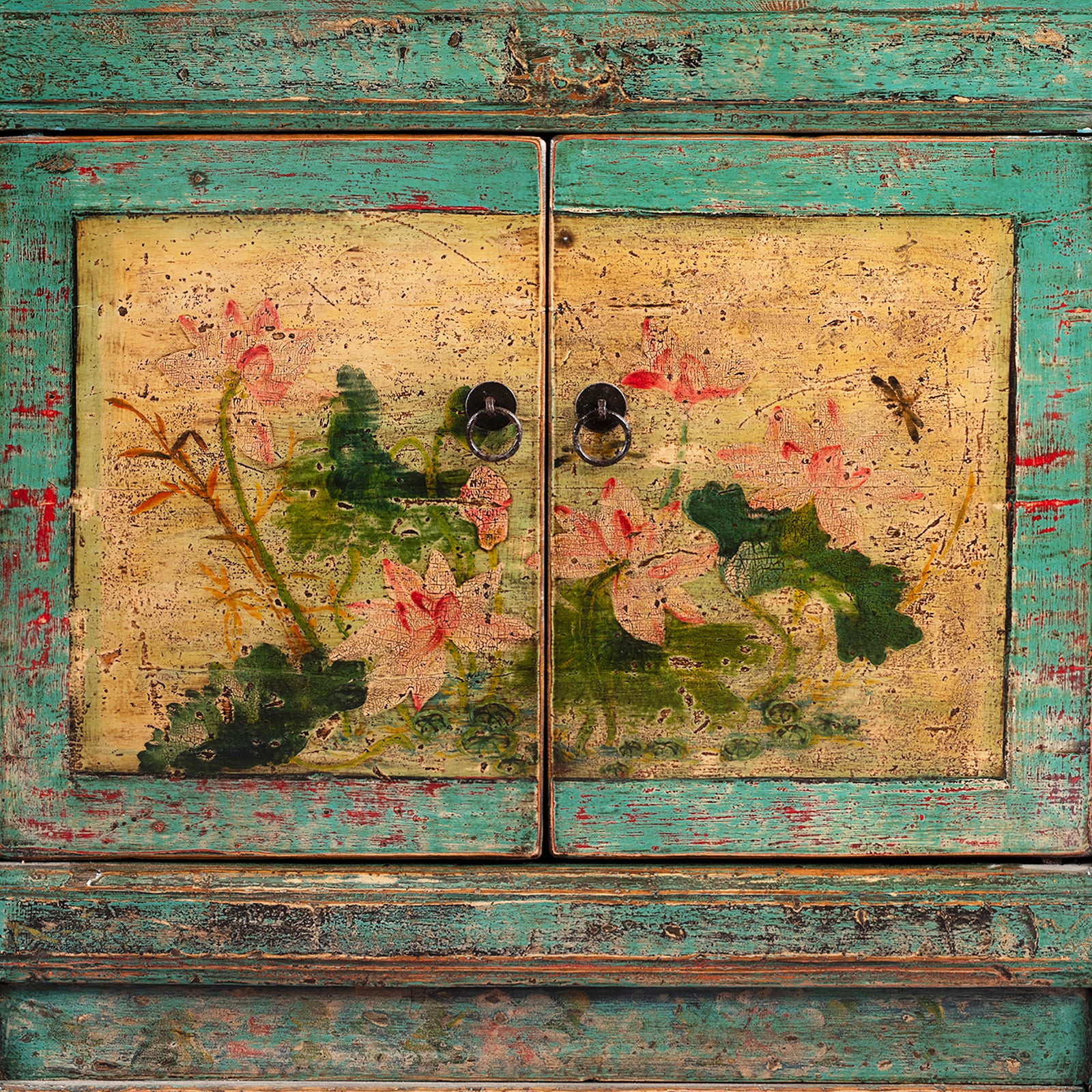 Vintage Mint Painted Sideboard From Shanxi - Image 6
