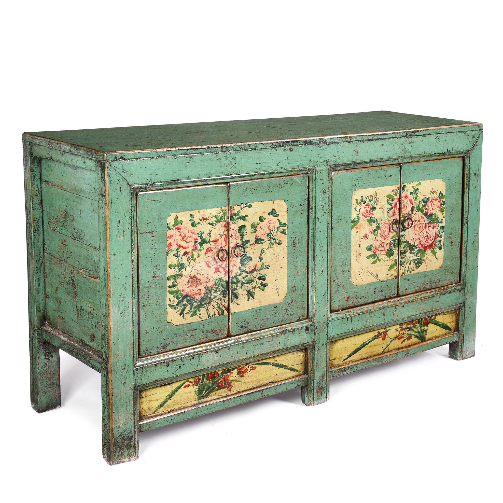 Vintage Mint Painted Sideboard From Shanxi - Image 3