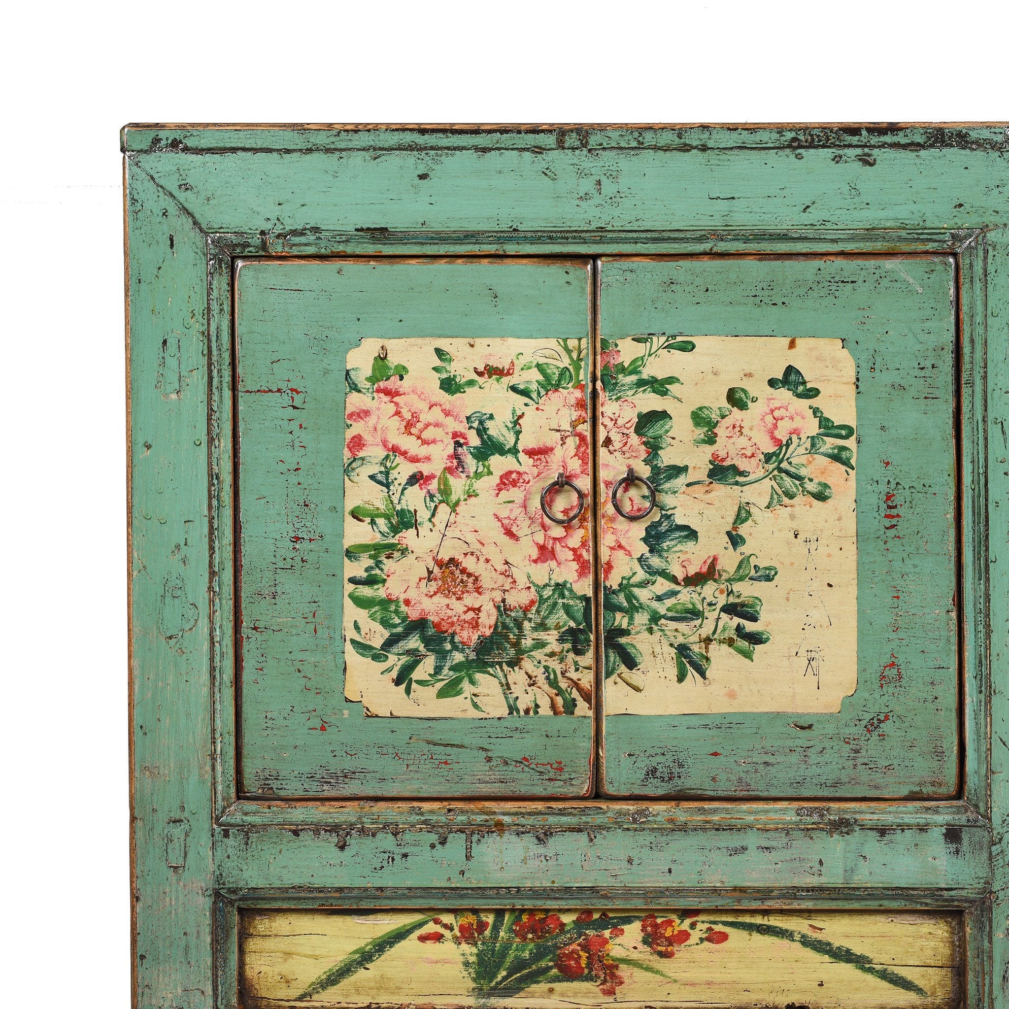 Vintage Mint Painted Sideboard From Shanxi - Image 4
