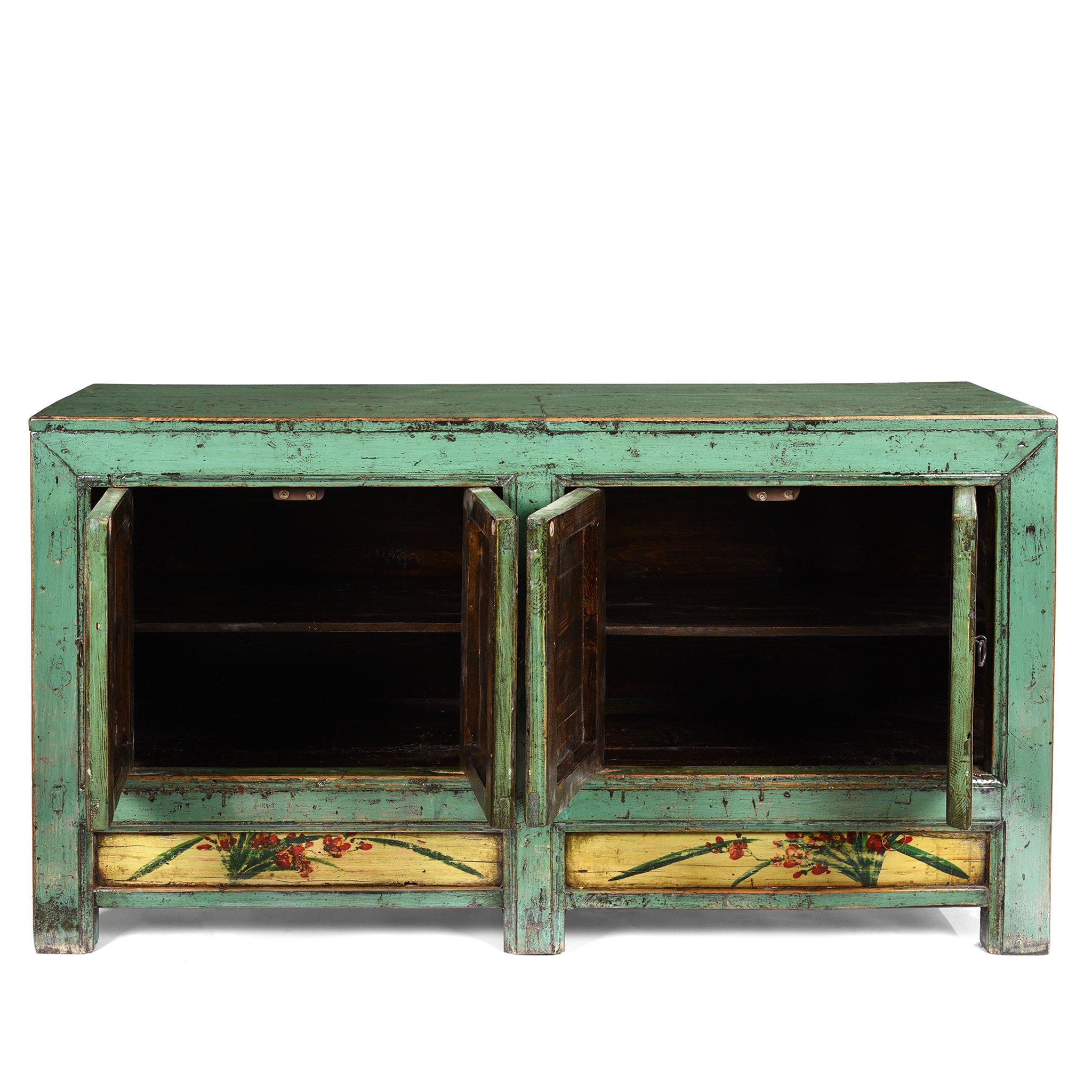 Vintage Mint Painted Sideboard From Shanxi - Image 5