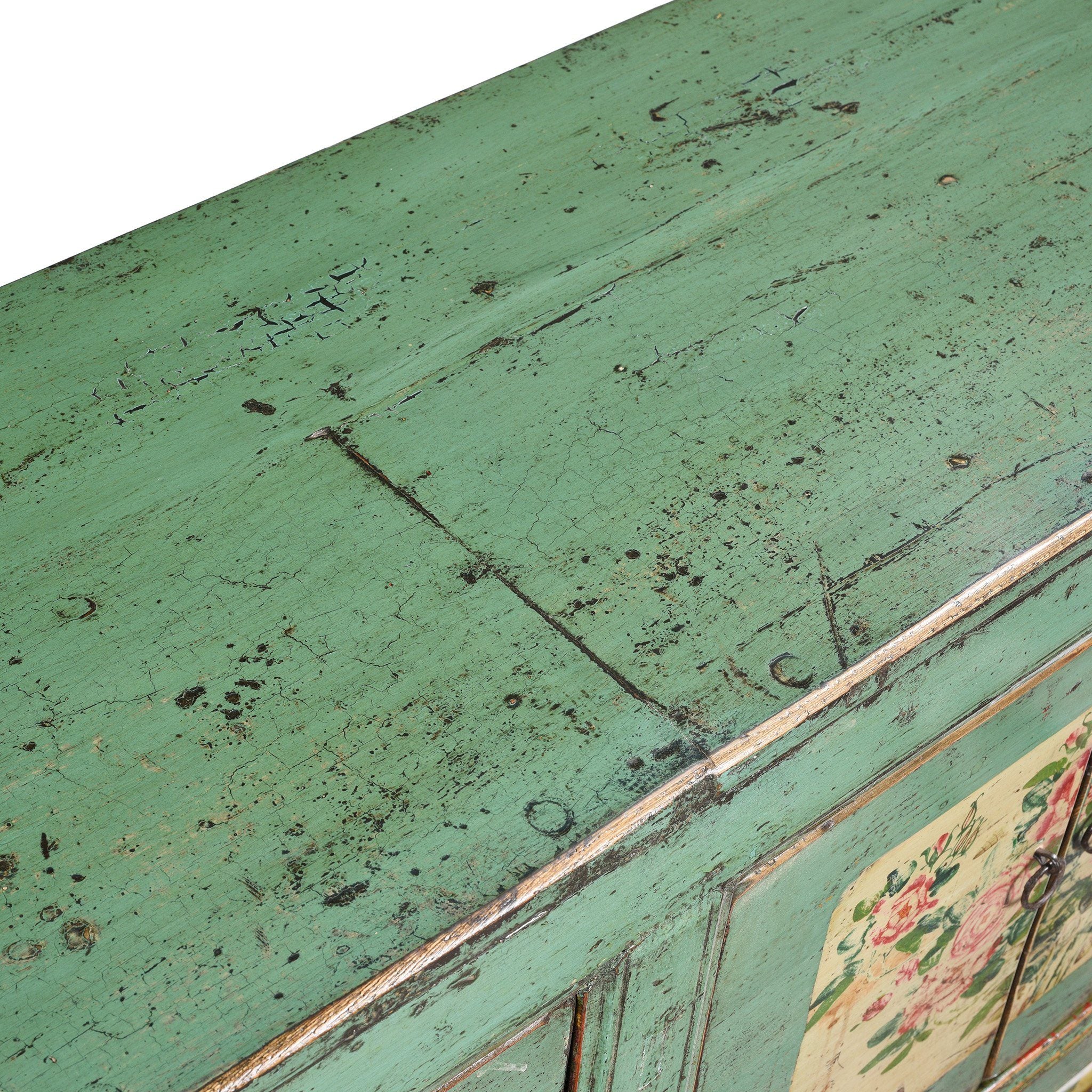 Vintage Mint Painted Sideboard From Shanxi - Image 6