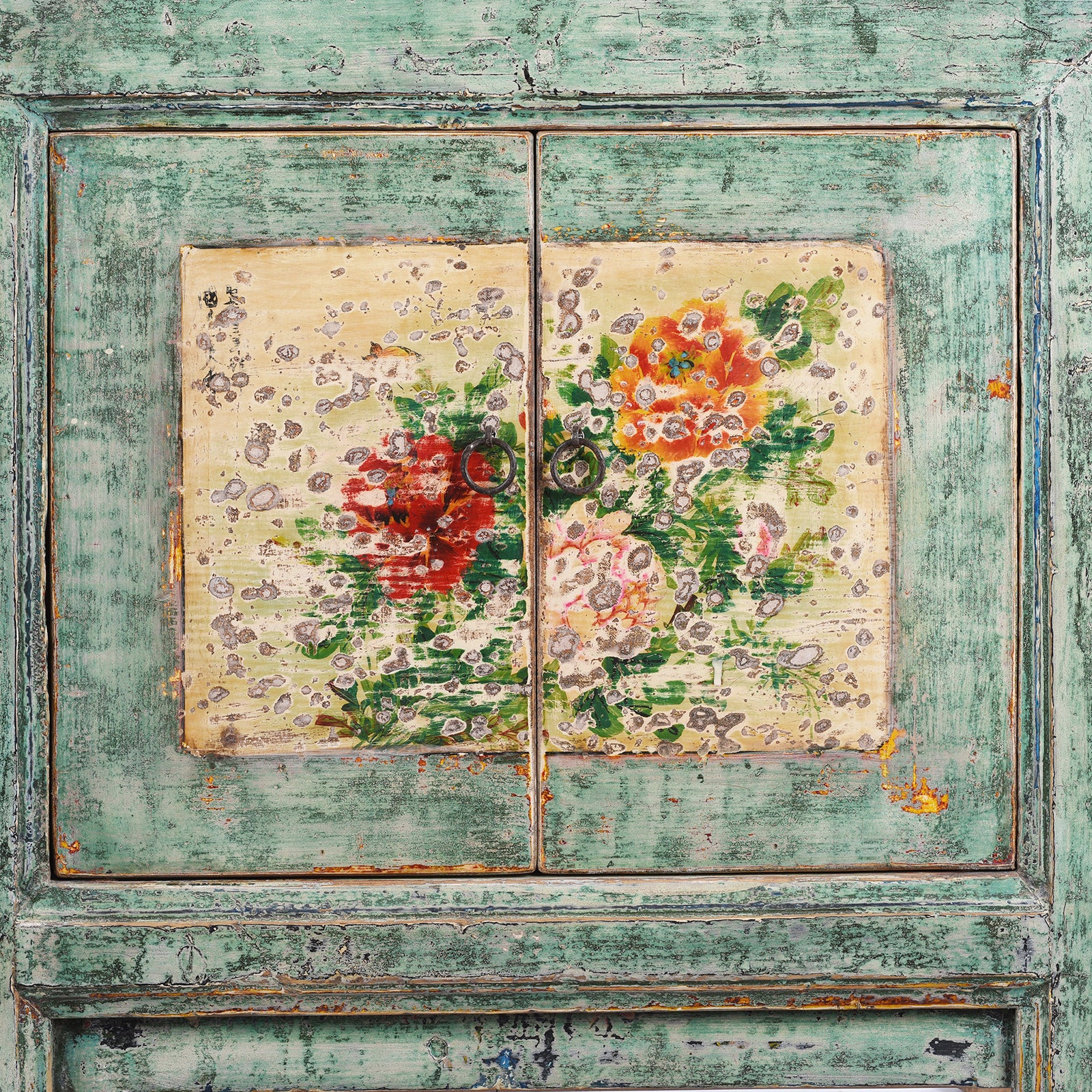 Vintage Mint Painted Sideboard From Shanxi - Image 4