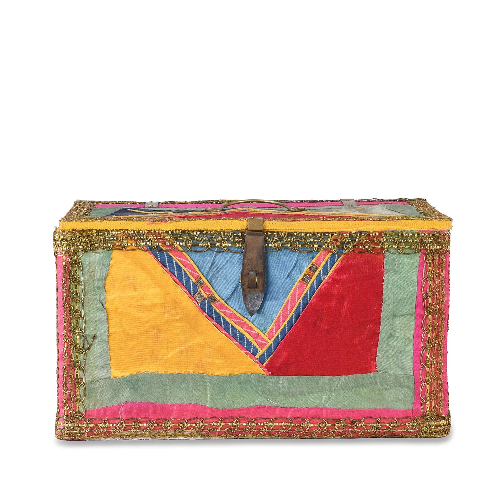 Vintage Multi Coloured Box From Rajasthan - Ca 1950