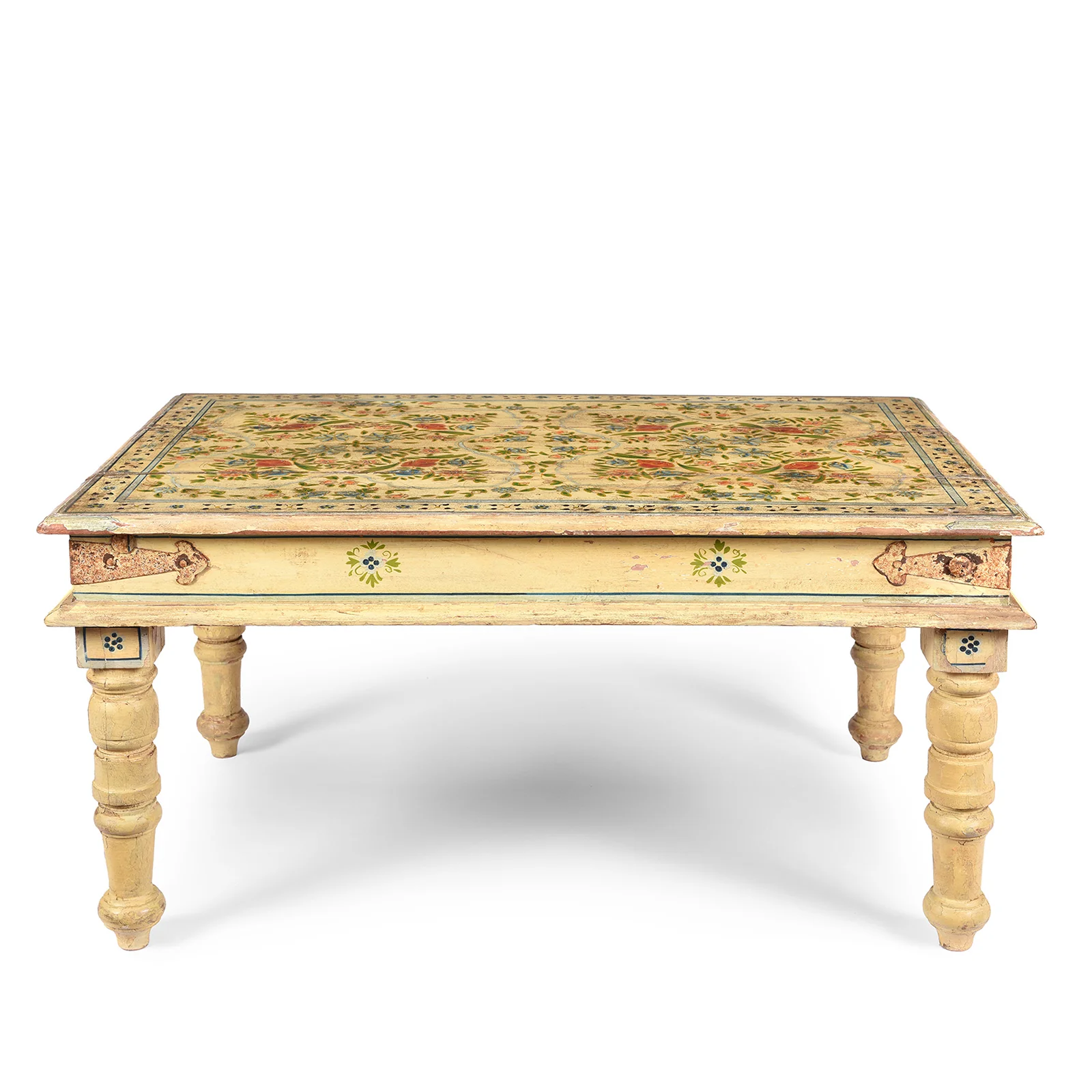 Vintage Painted Coffee Table From Rajasthan