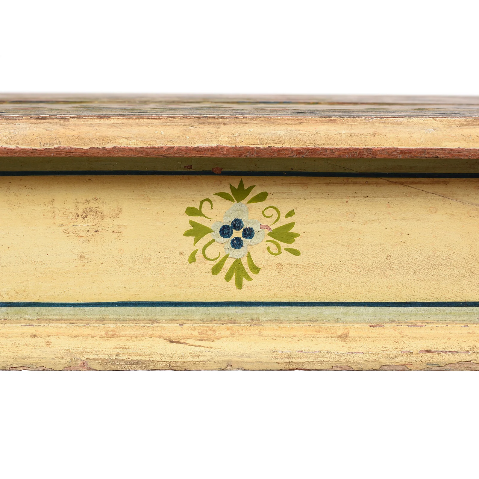Vintage Painted Coffee Table From Rajasthan - Image 4