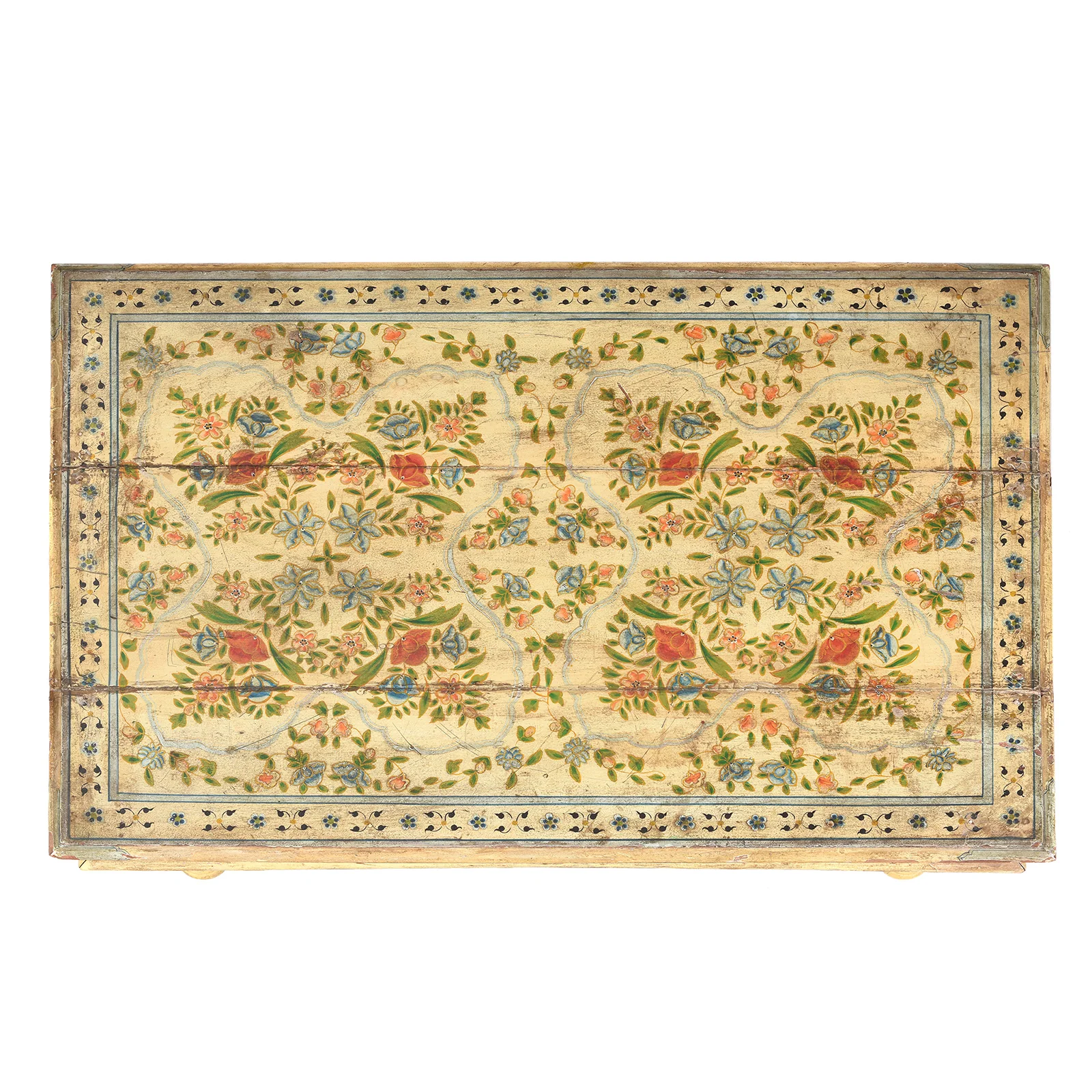 Vintage Painted Coffee Table From Rajasthan - Image 5