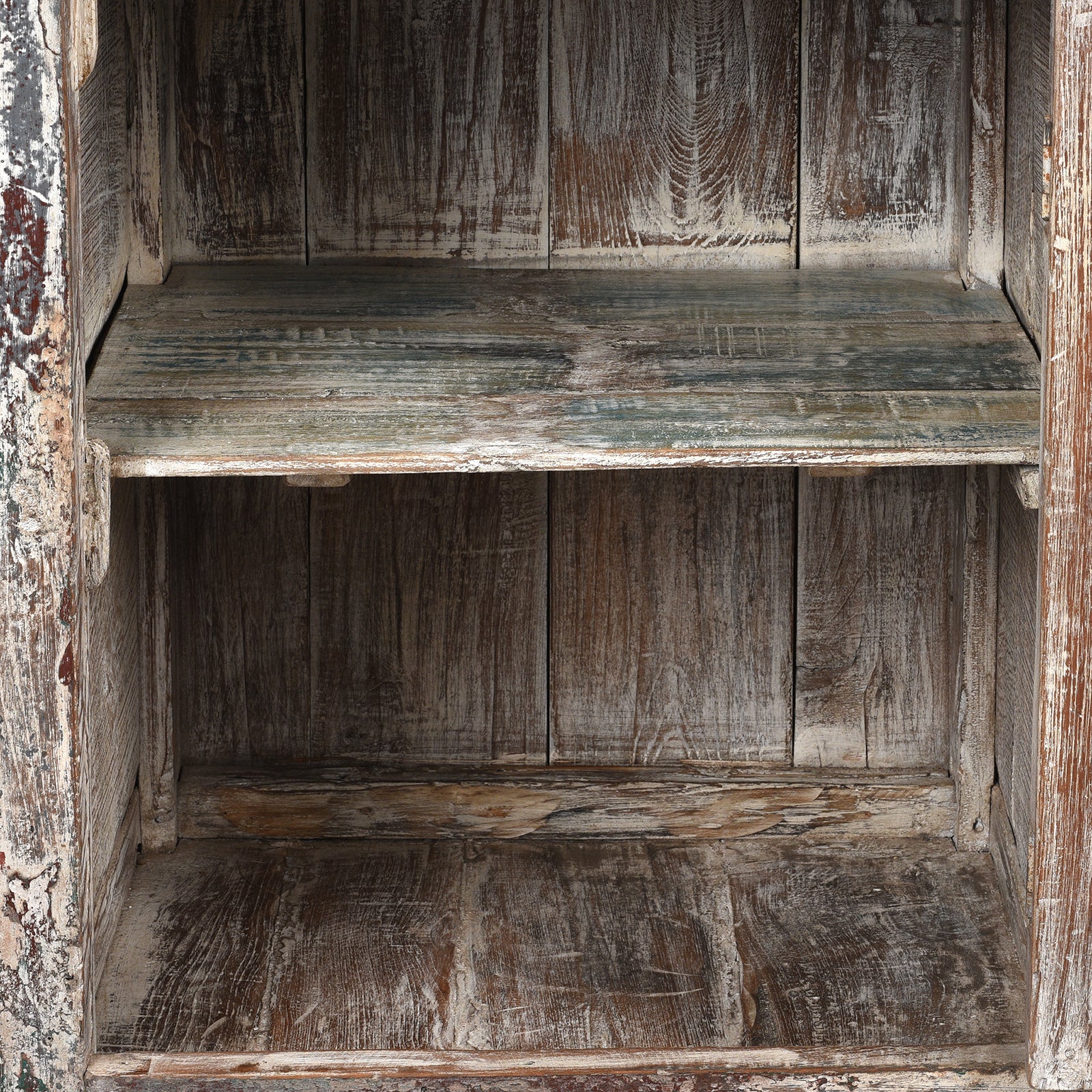 Vintage Indian Painted Glazed Display Cabinet - Ca 1920 - Image 5