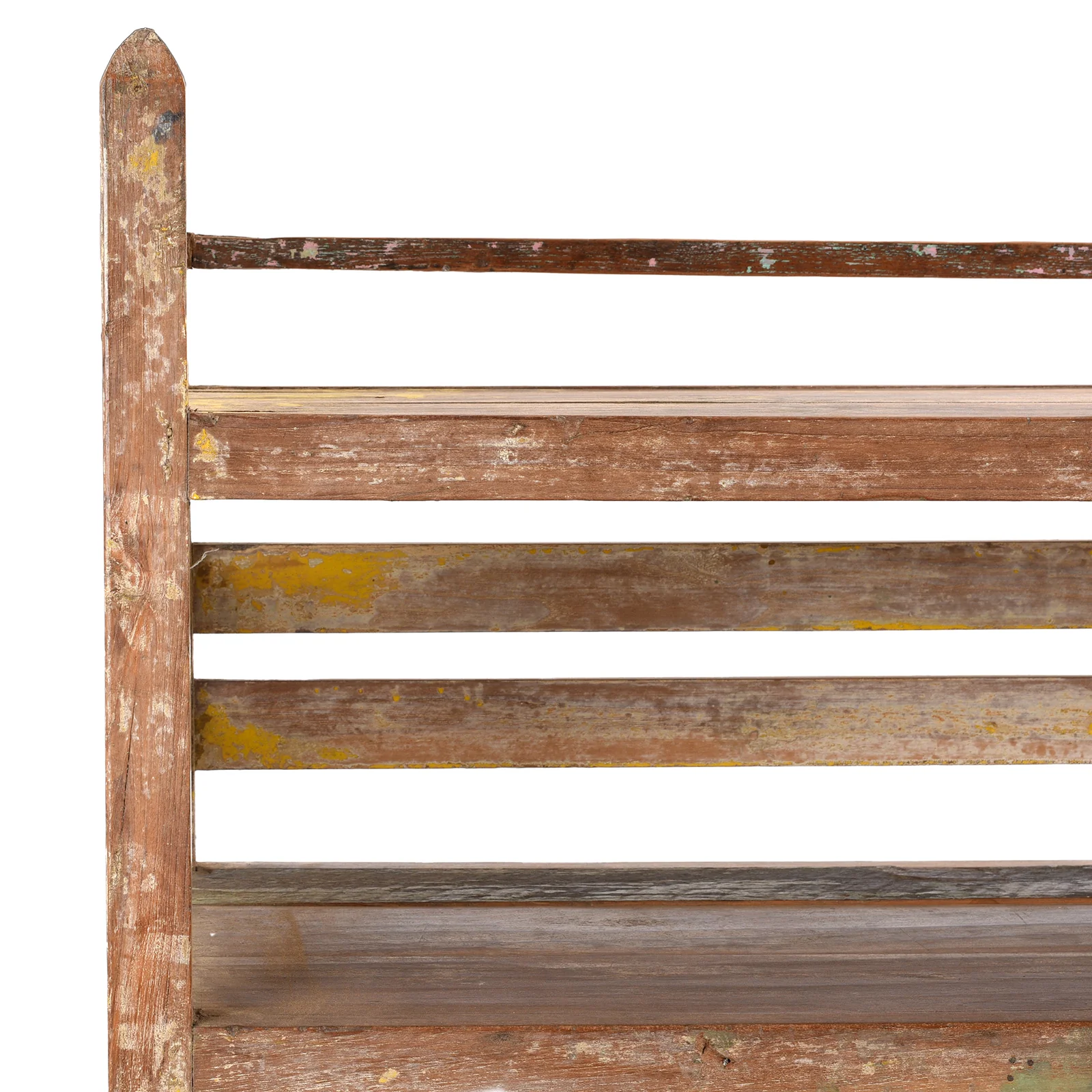 Vintage Painted Indian Teak Shelf - Ca 1930 - Image 2