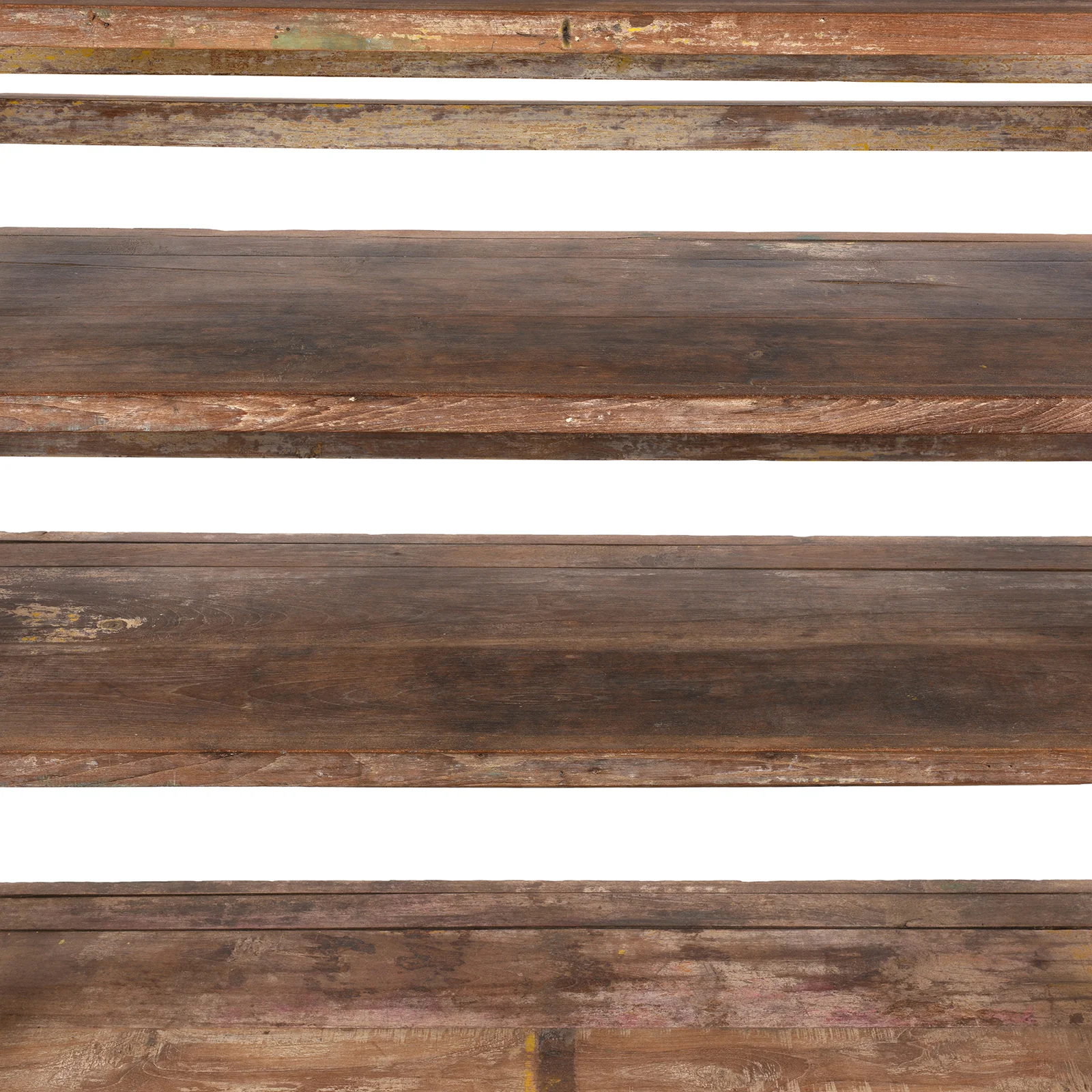 Vintage Painted Indian Teak Shelf - Ca 1930 - Image 5