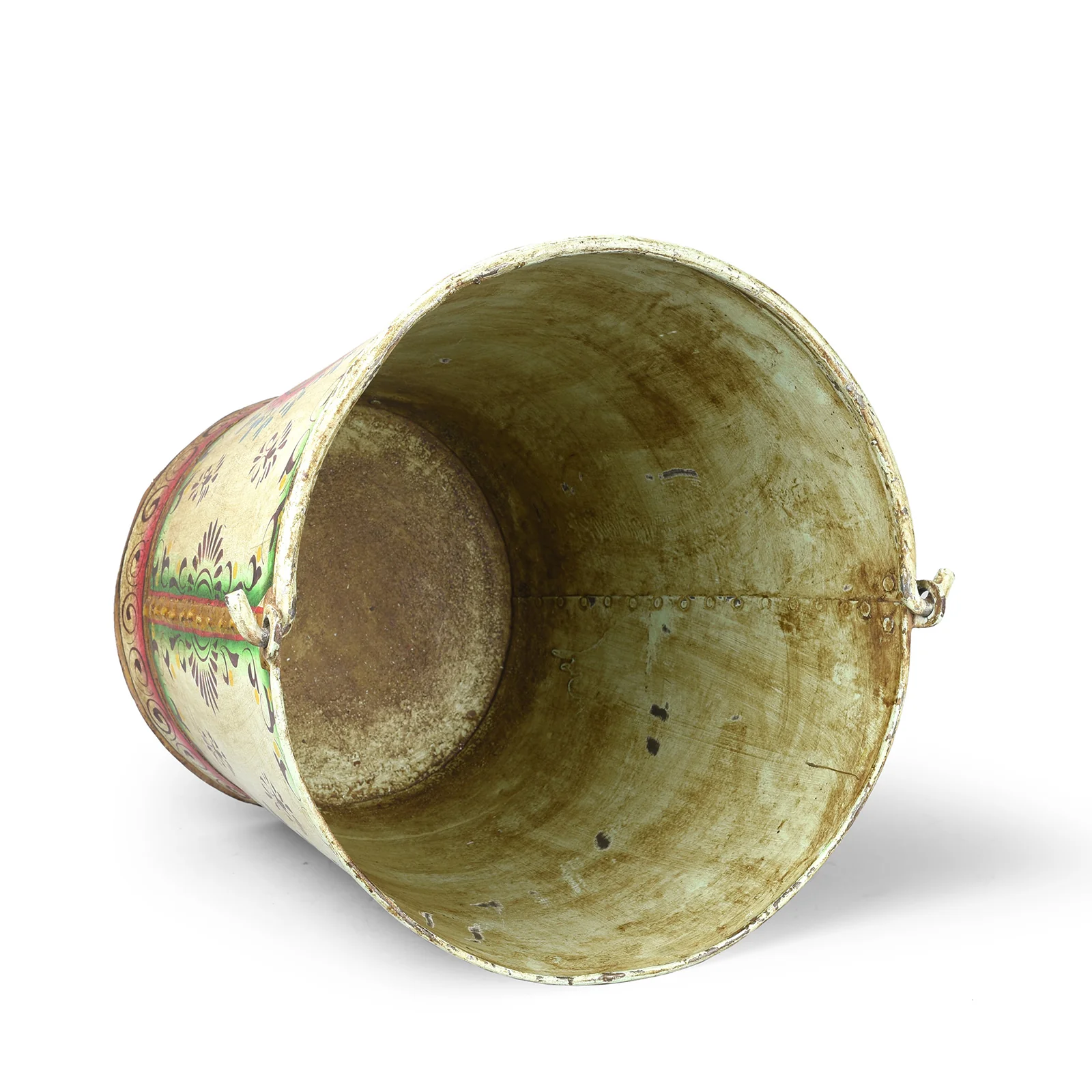 Vintage Galvanized Bucket - Aqua Mandala - Image 3