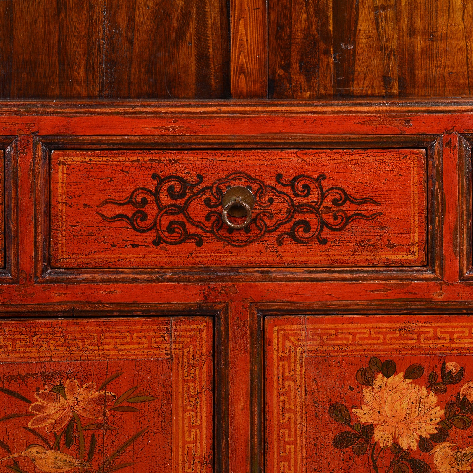 Painted Mongolian Bookshelf - Ca 1920 - Image 6