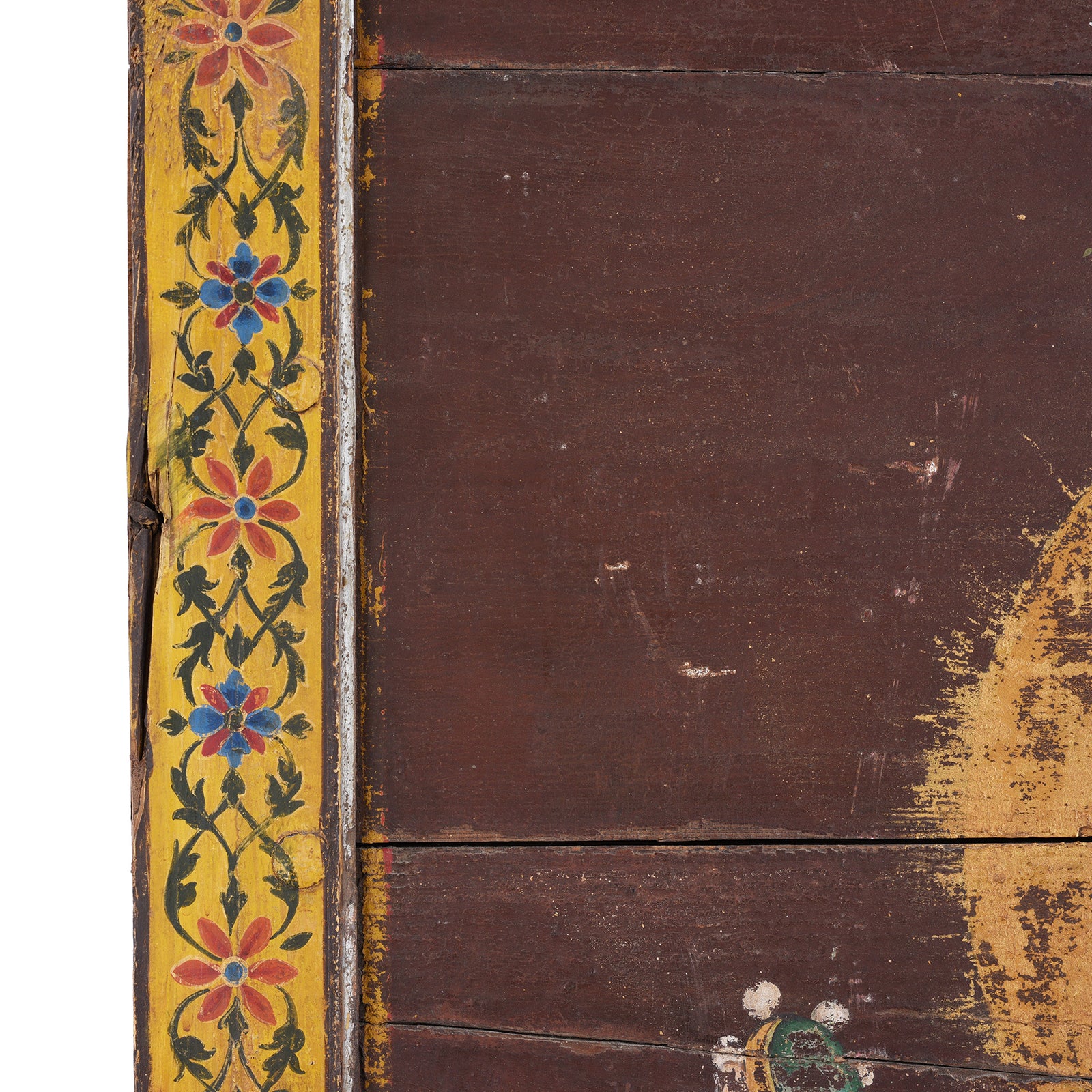 Vintage Painted Teak Maharaja Panel - Circa 1960 - Image 7