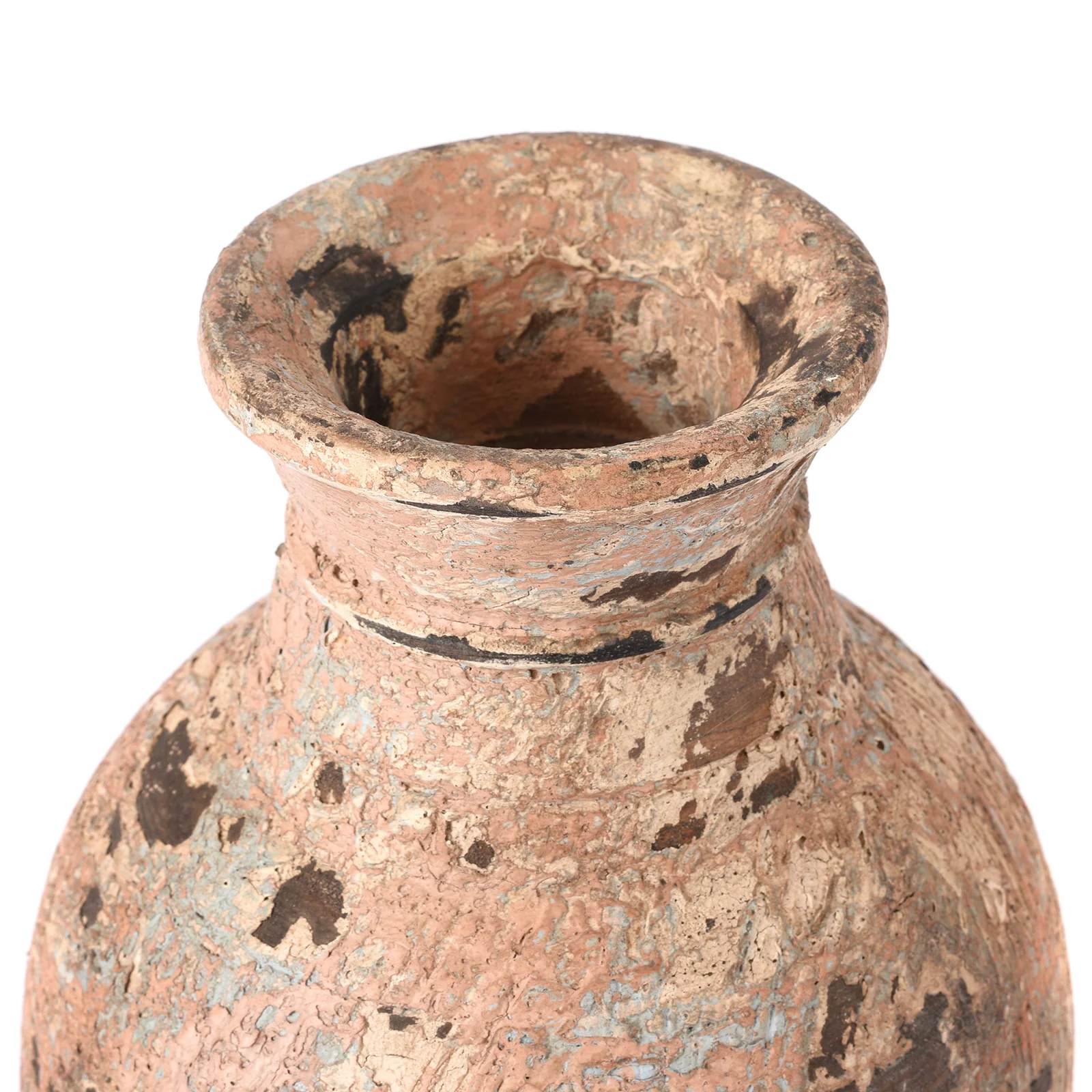 Vintage Painted Wood Pot From Kullu - Image 3
