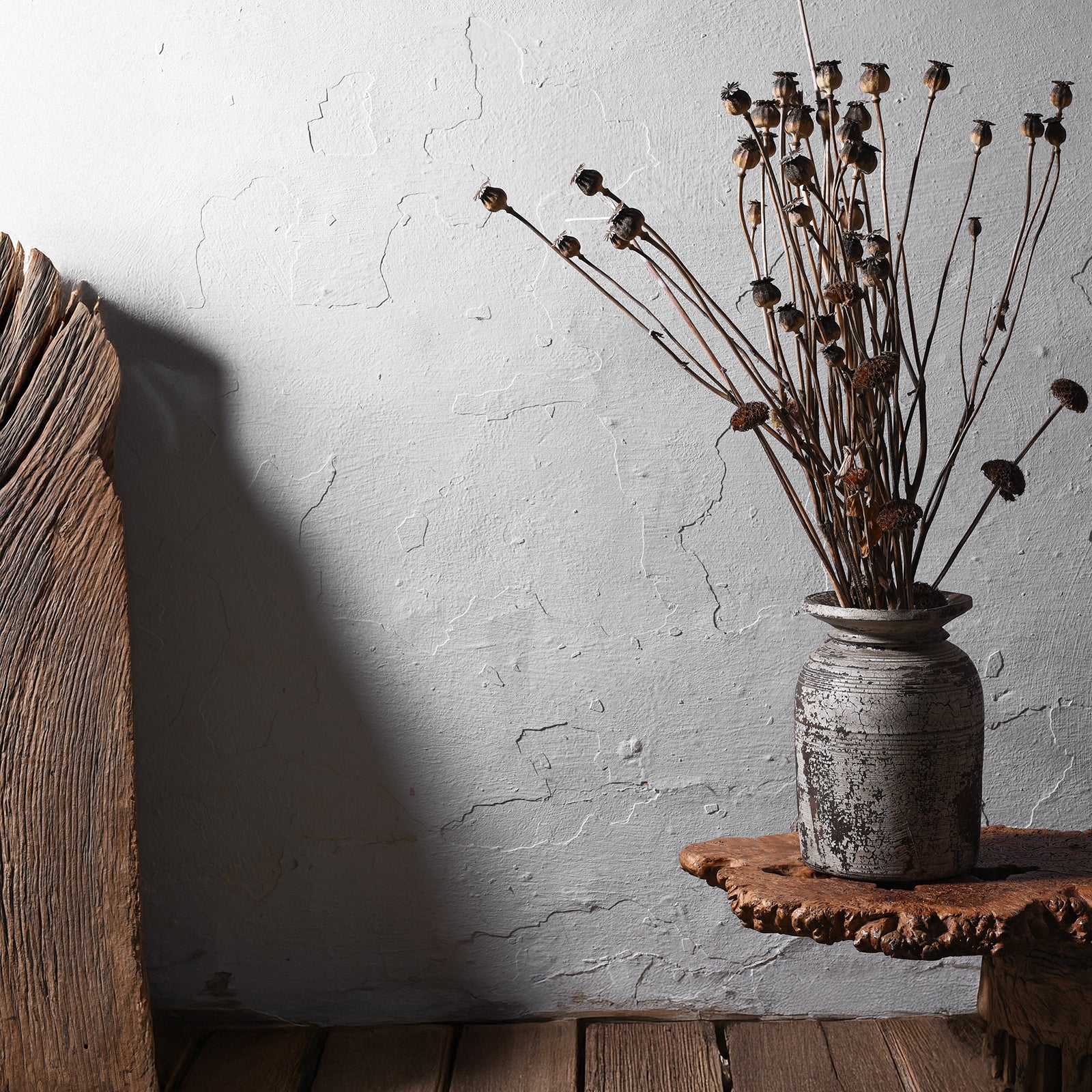 Vintage Painted Wood Pot From Kullu - Image 2