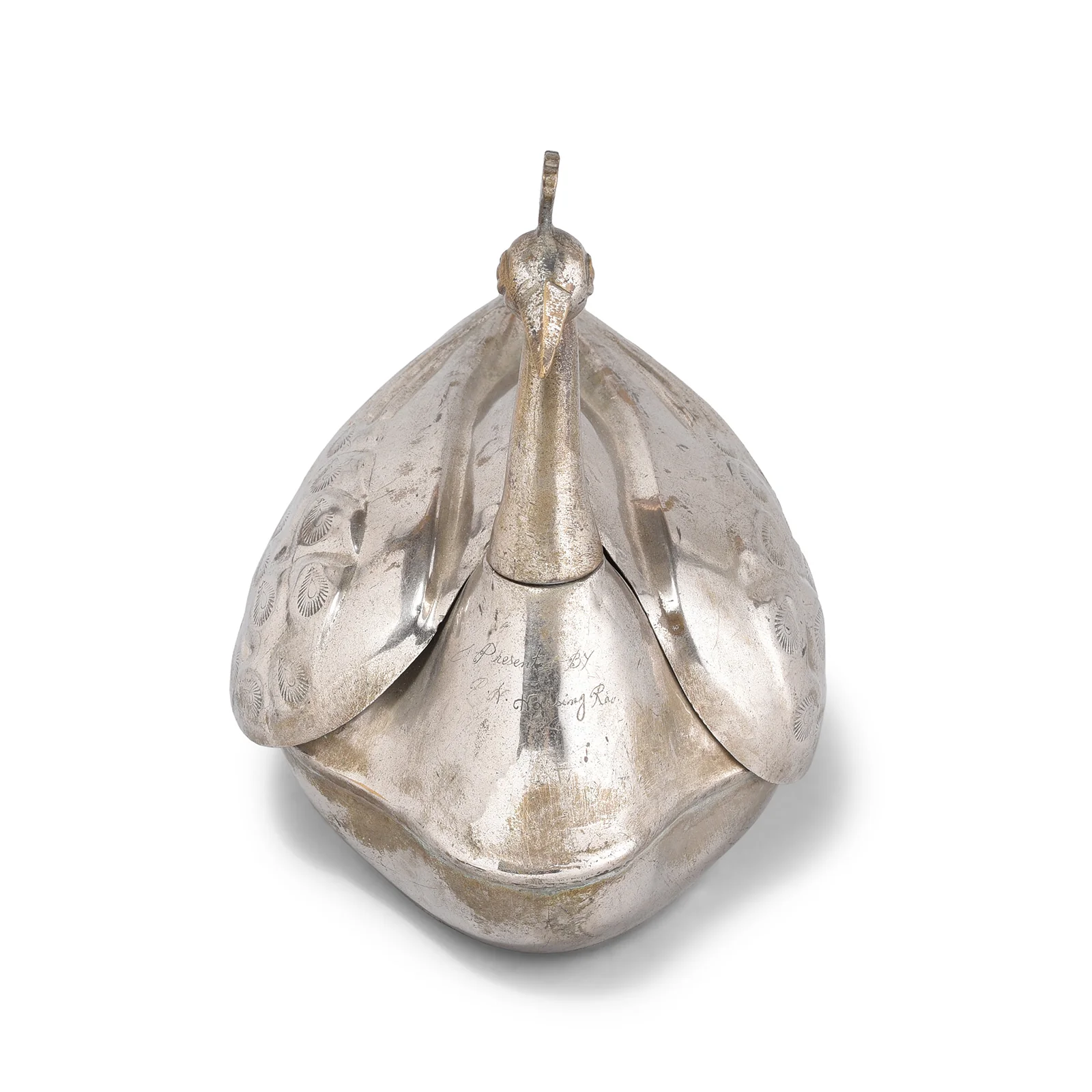Vintage Peacock Shaped Betelnut Box - Ca 1950 - Image 4