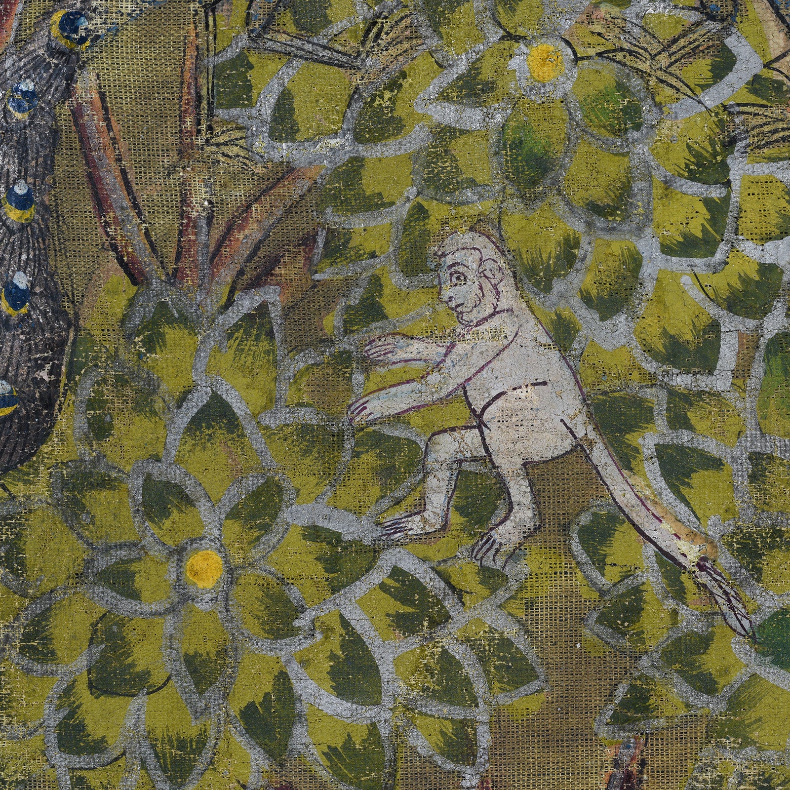 Pichwai from The Deccan - Polychrome Gold & Silver Leaf - 1980's - Image 5
