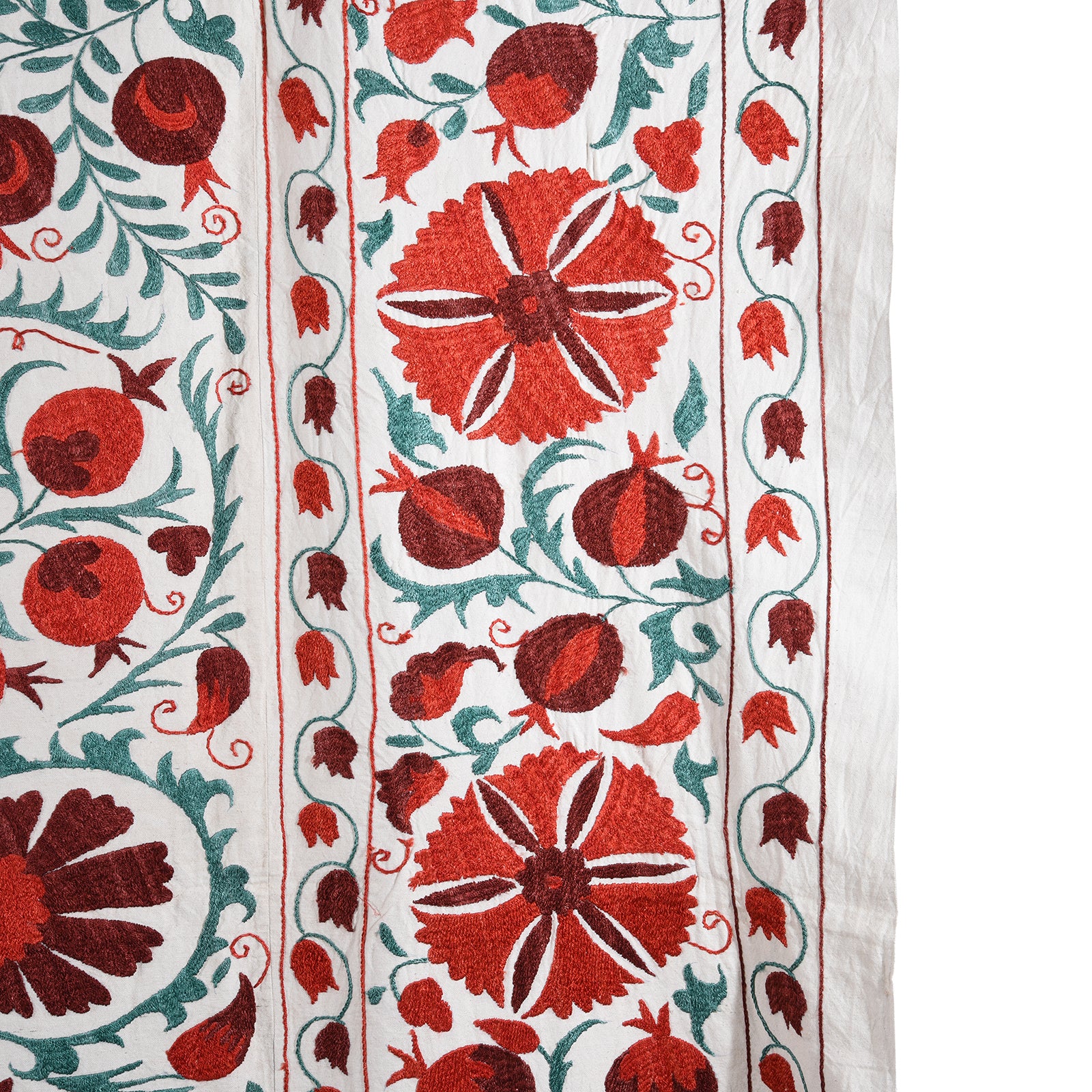 Vintage Suzani Embroidery Throw From Uzbekistan - Image 3