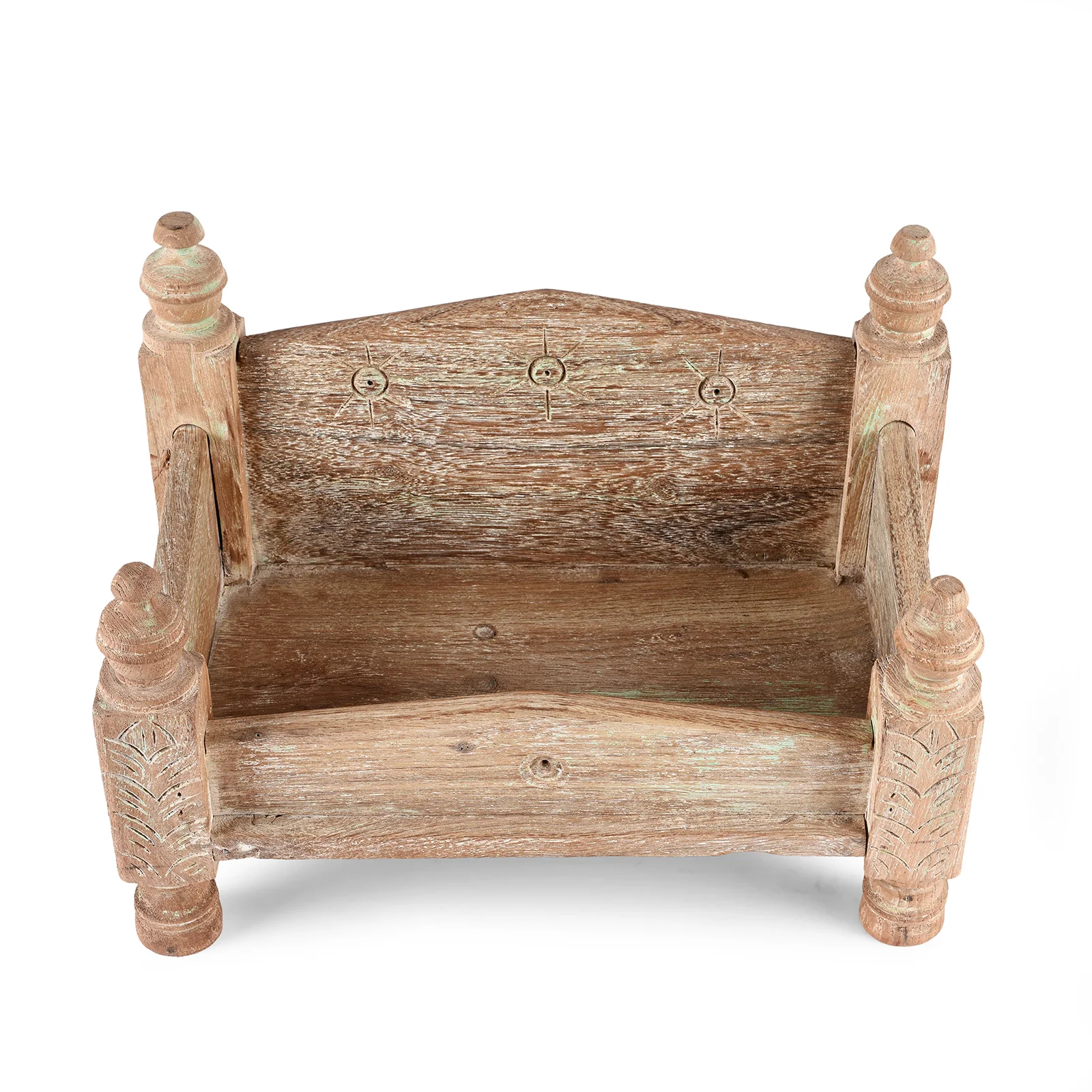 Vintage Teak Singhasan - Ca 1950's - Image 5