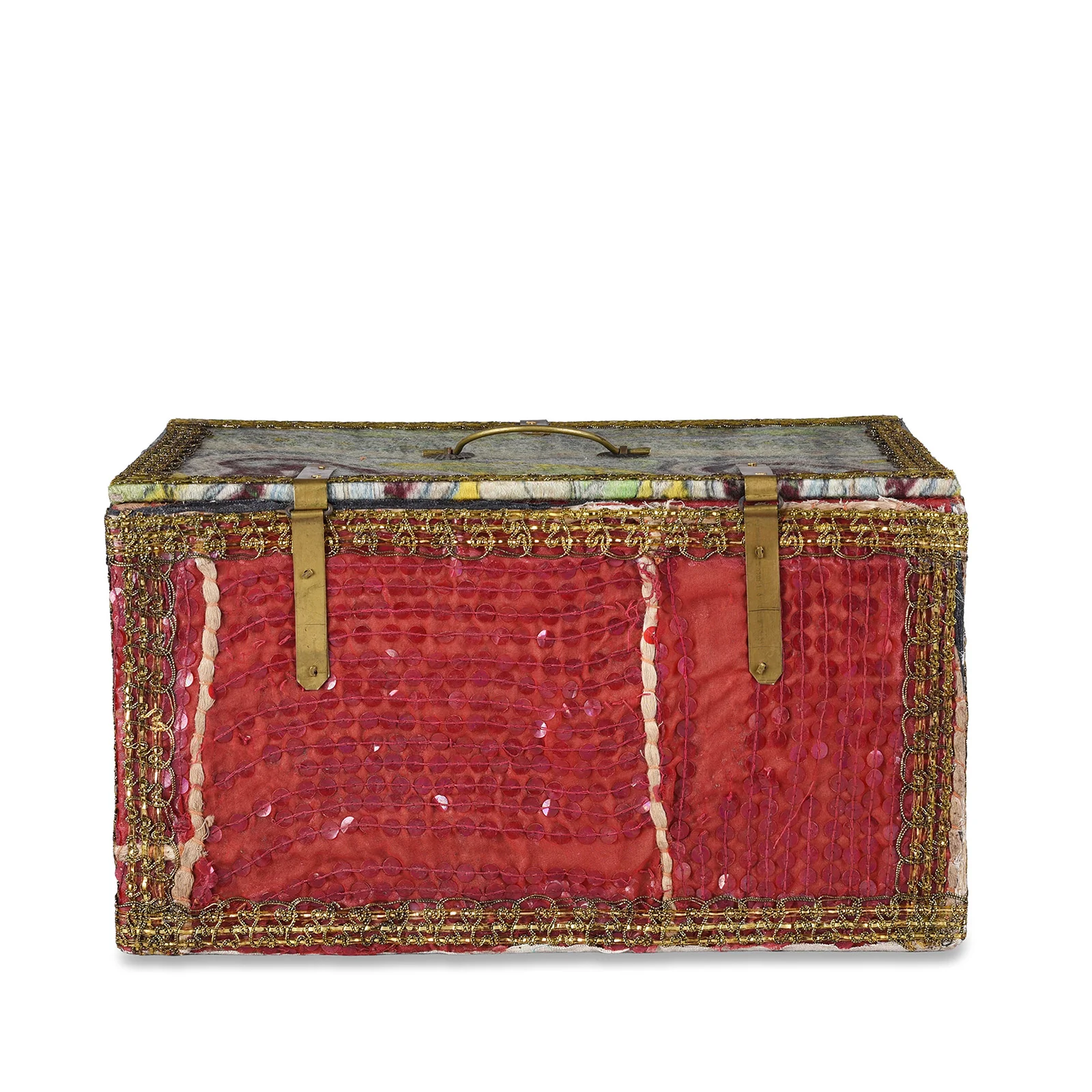 Vintage Red / Green Box From Rajasthan - Ca 1950 - Image 6