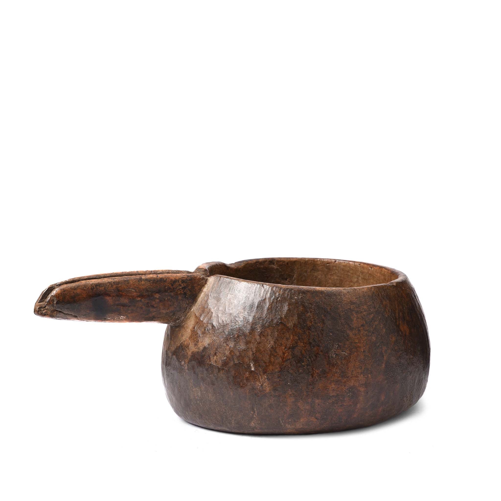 Vintage Wooden Milk Pot From Himachal Pradesh - Ca 1950's - Image 3