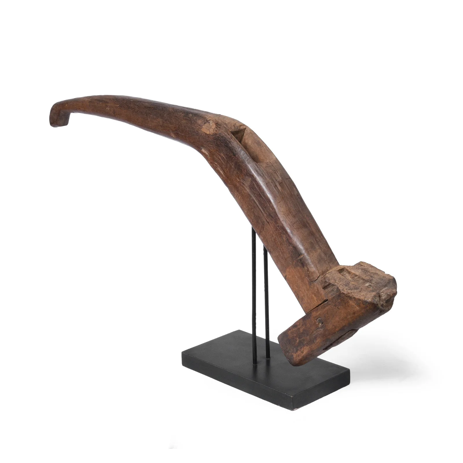 Old Wooden Plough Handles On Stand from Indonesia - Image 2